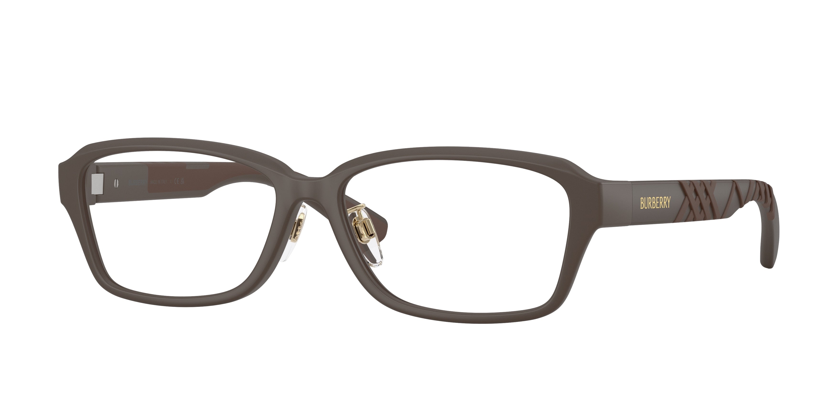 Burberry BE2461D Rectangle Eyeglasses  4234-Matte Brown 56-145-15 - Color Map Brown