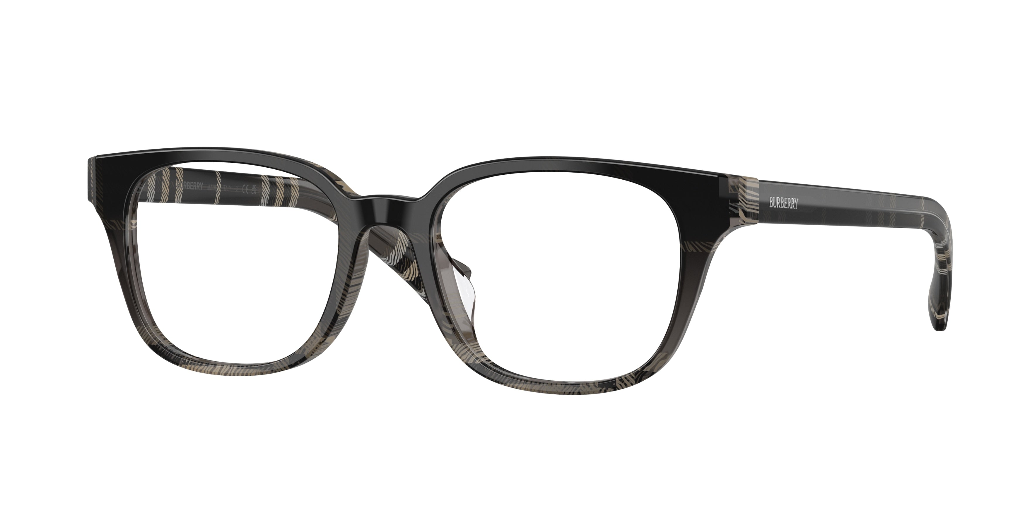 Burberry BE2462D Square Eyeglasses  4200-Check Gradient Grey 50-140-18 - Color Map Grey