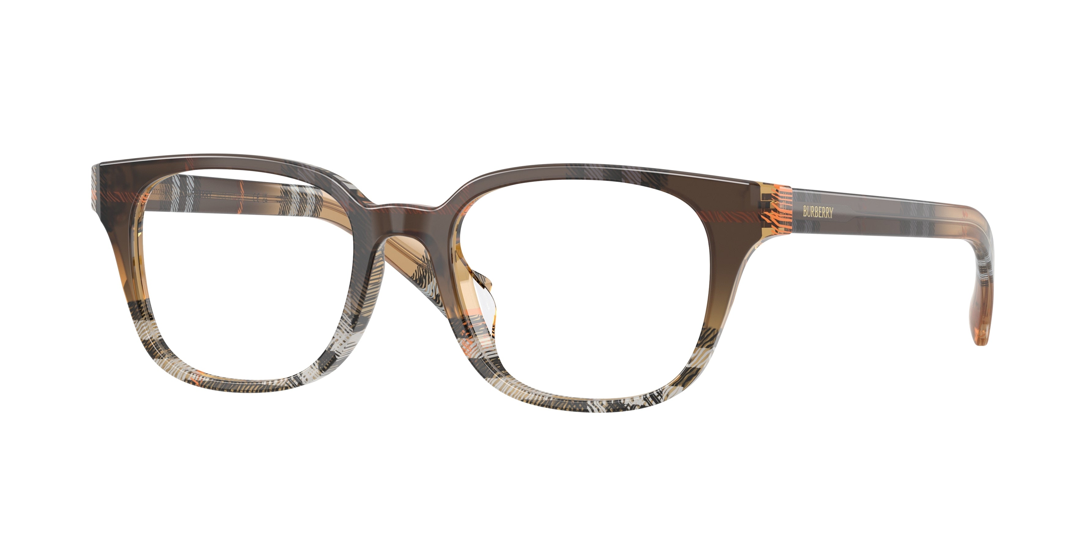 Burberry BE2462D Square Eyeglasses  4202-Check Gradient Sand 50-140-18 - Color Map Brown