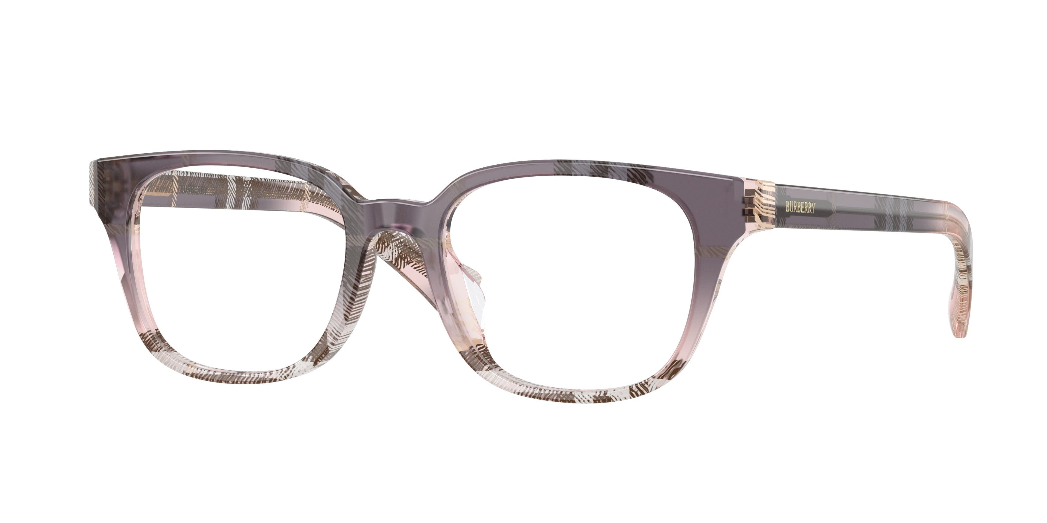 Burberry BE2462D Square Eyeglasses  4220-Check Gradient Bow 50-140-18 - Color Map Pink