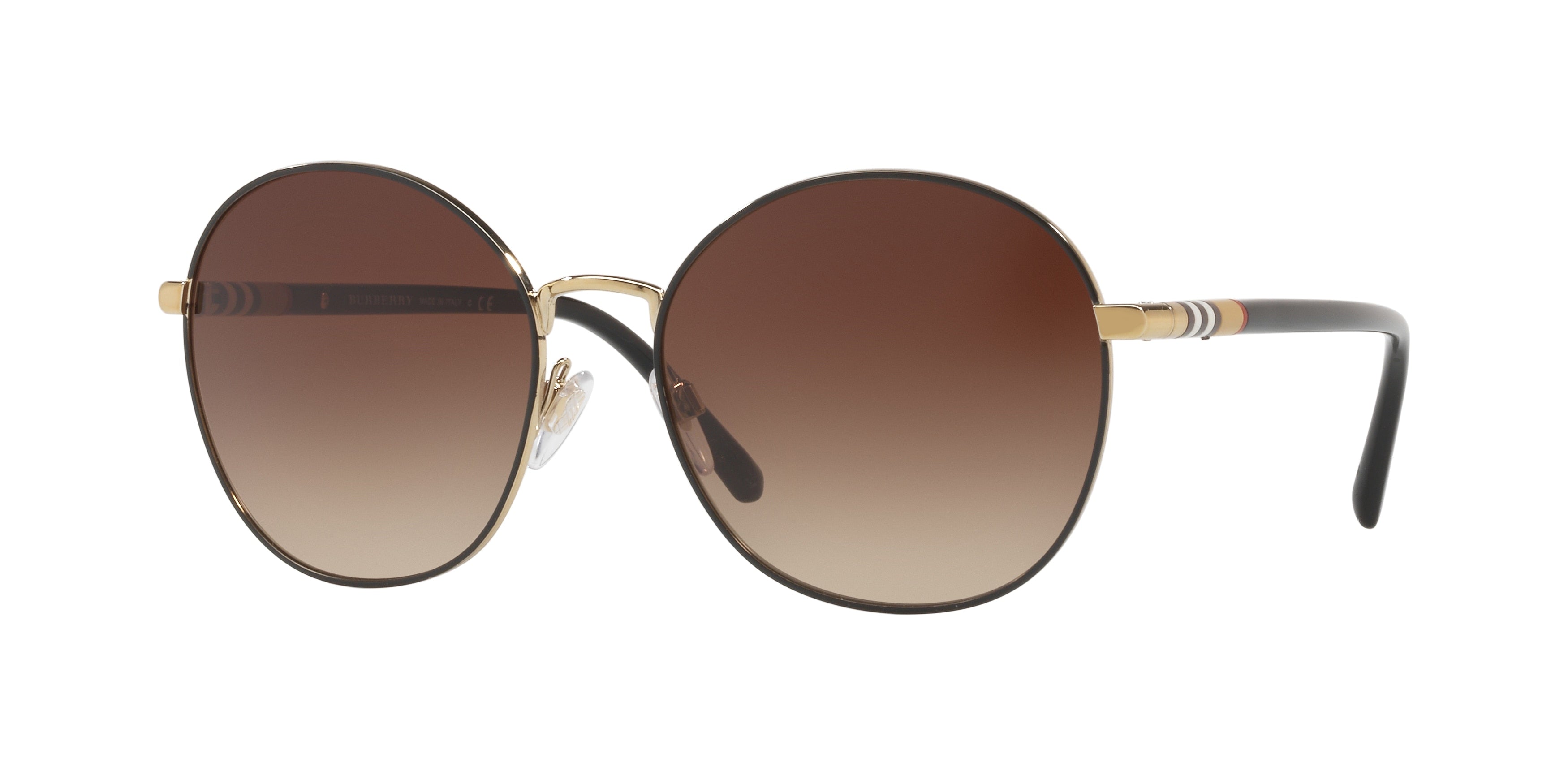 Burberry BE3094 Round Sunglasses  114513-Light Gold 56-140-17 - Color Map Gold