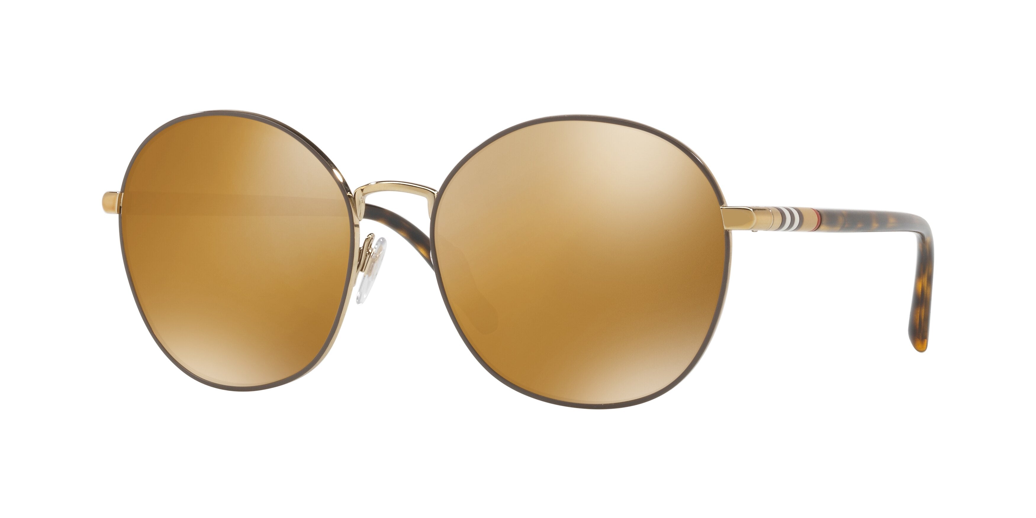 Burberry BE3094 Round Sunglasses  11452O-Light Gold 56-140-17 - Color Map Gold