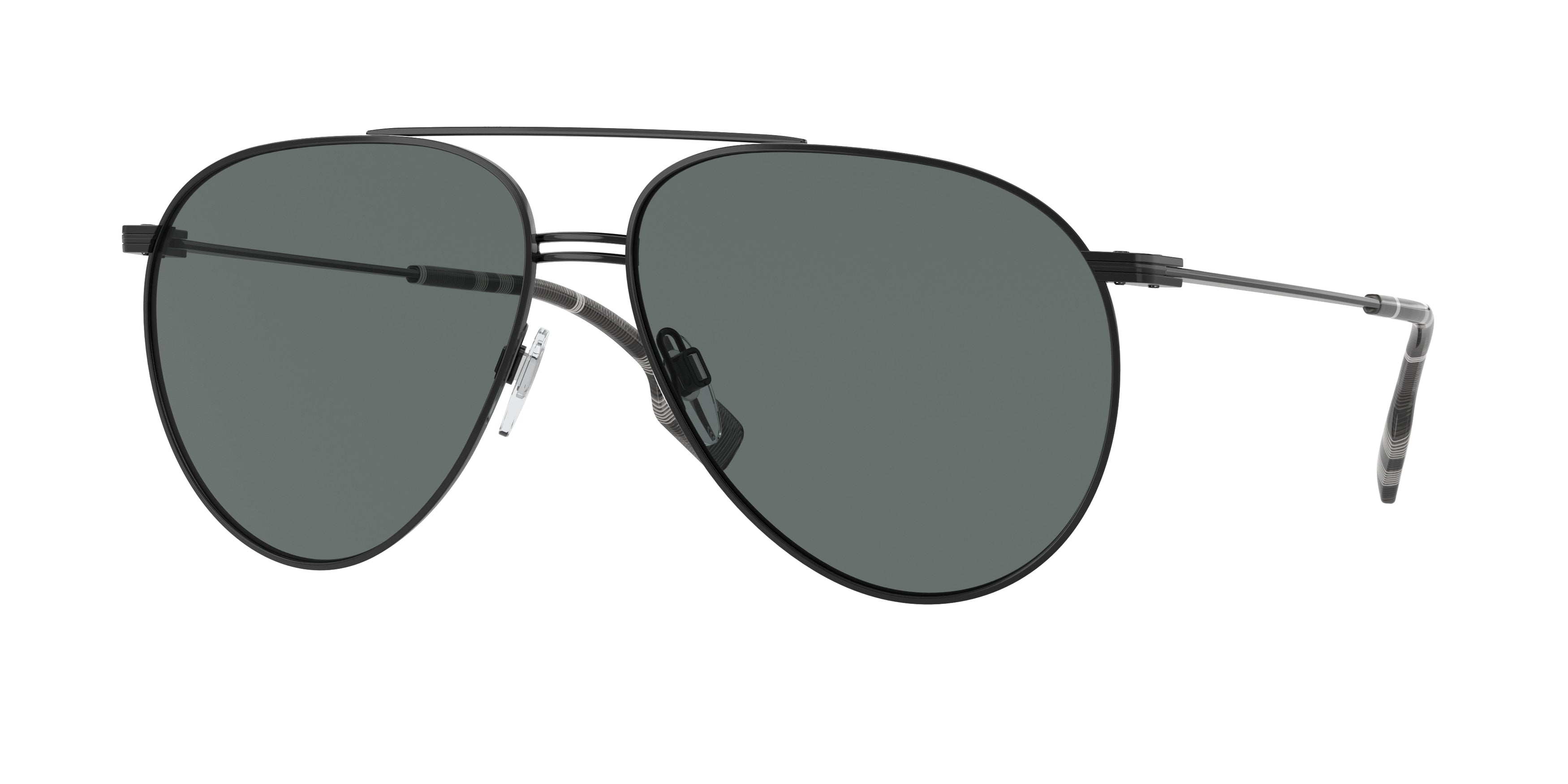 Burberry BE3108 Pilot Sunglasses  100181-Black 60-145-14 - Color Map Black