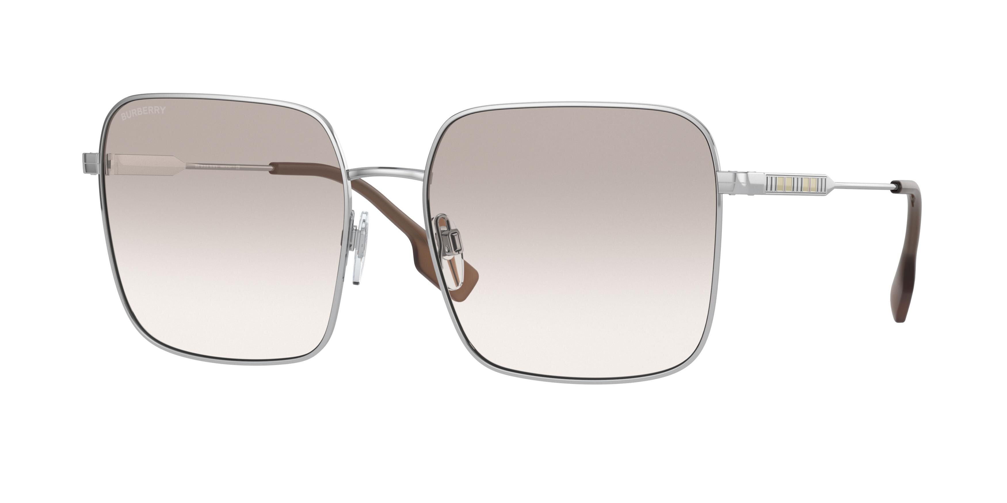 Burberry JUDE BE3119 Square Sunglasses  10057I-Silver 58-140-17 - Color Map Silver