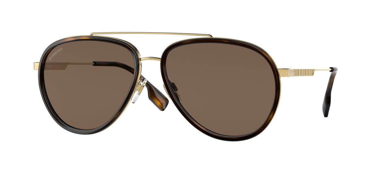 Burberry OLIVER BE3125 Pilot Sunglasses  101773-Gold 59-145-15 - Color Map Gold