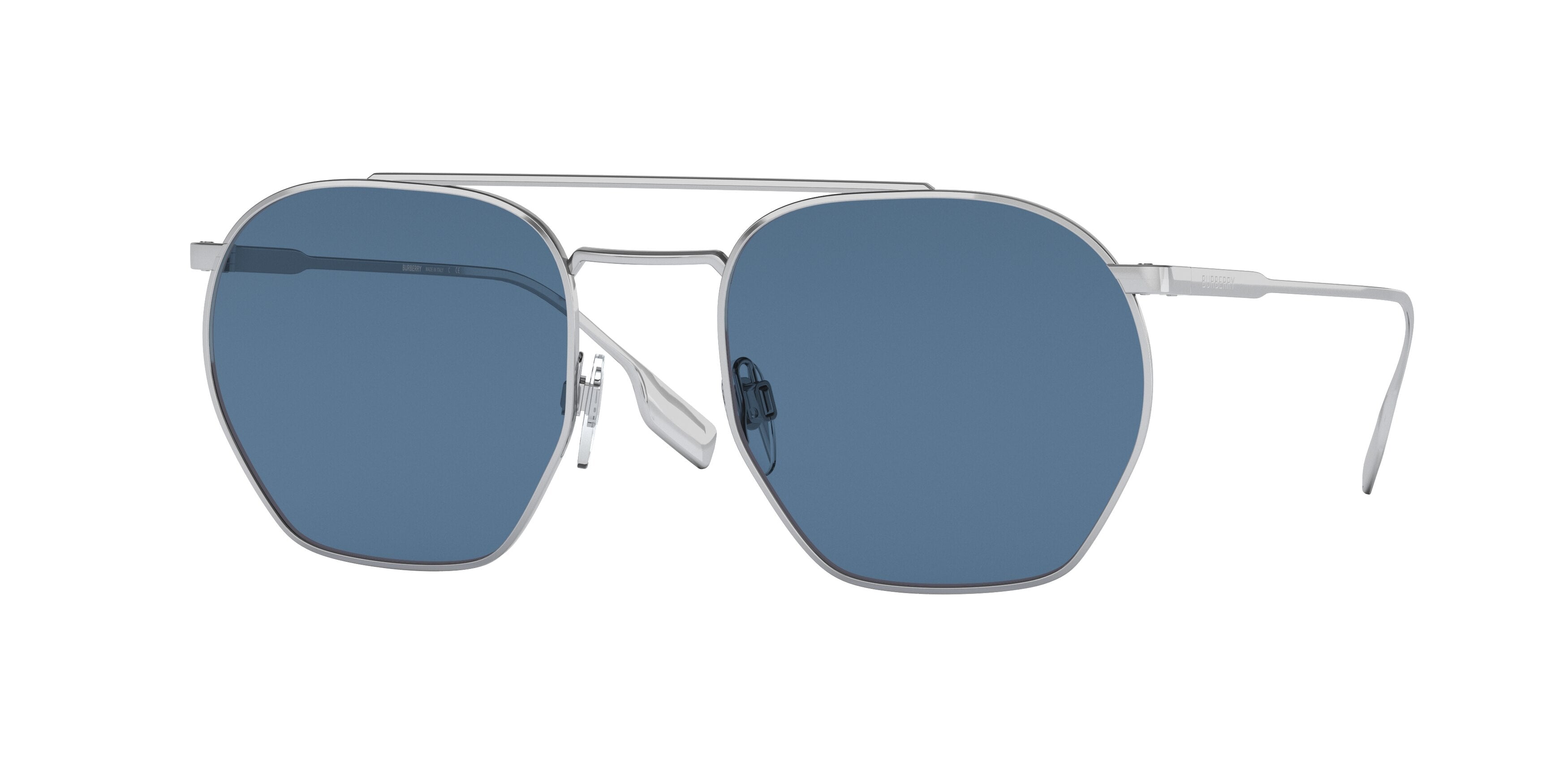 Burberry RAMSEY BE3126 Irregular Sunglasses  100580-Silver 53-145-20 - Color Map Silver