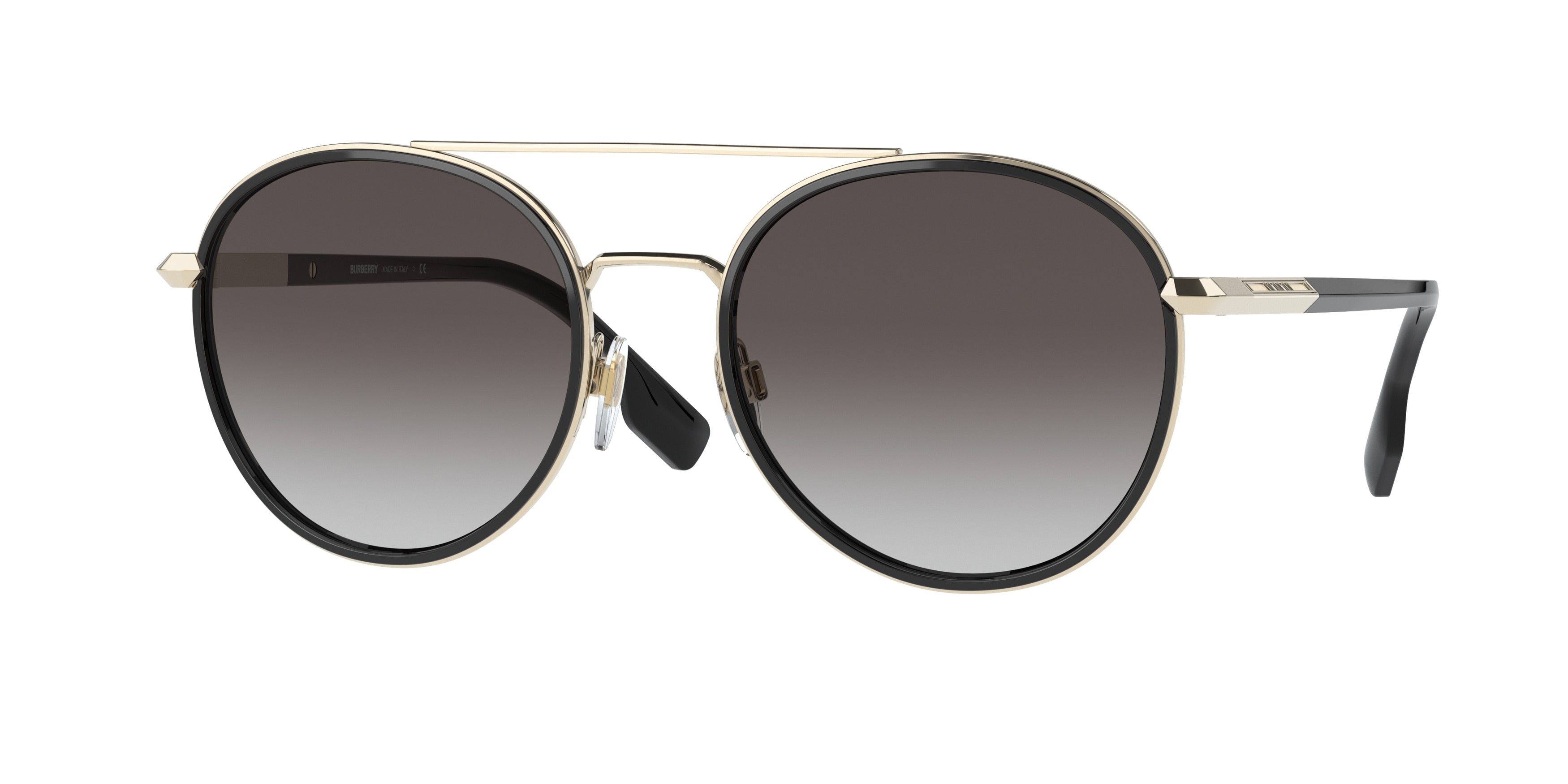 Burberry IVY BE3131 Round Sunglasses  11098G-Light Gold 55-140-20 - Color Map Gold