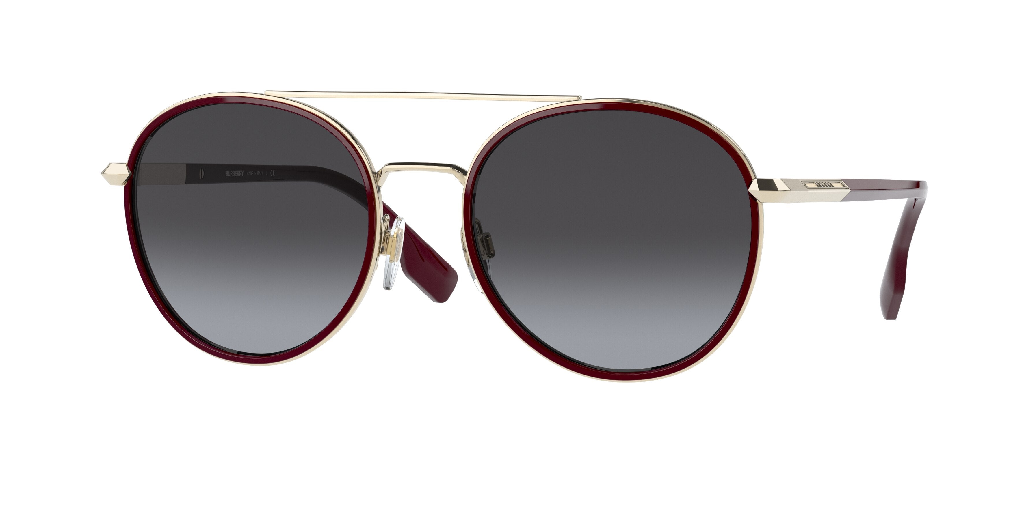 Burberry IVY BE3131 Round Sunglasses  13378G-Light Gold 55-140-20 - Color Map Gold