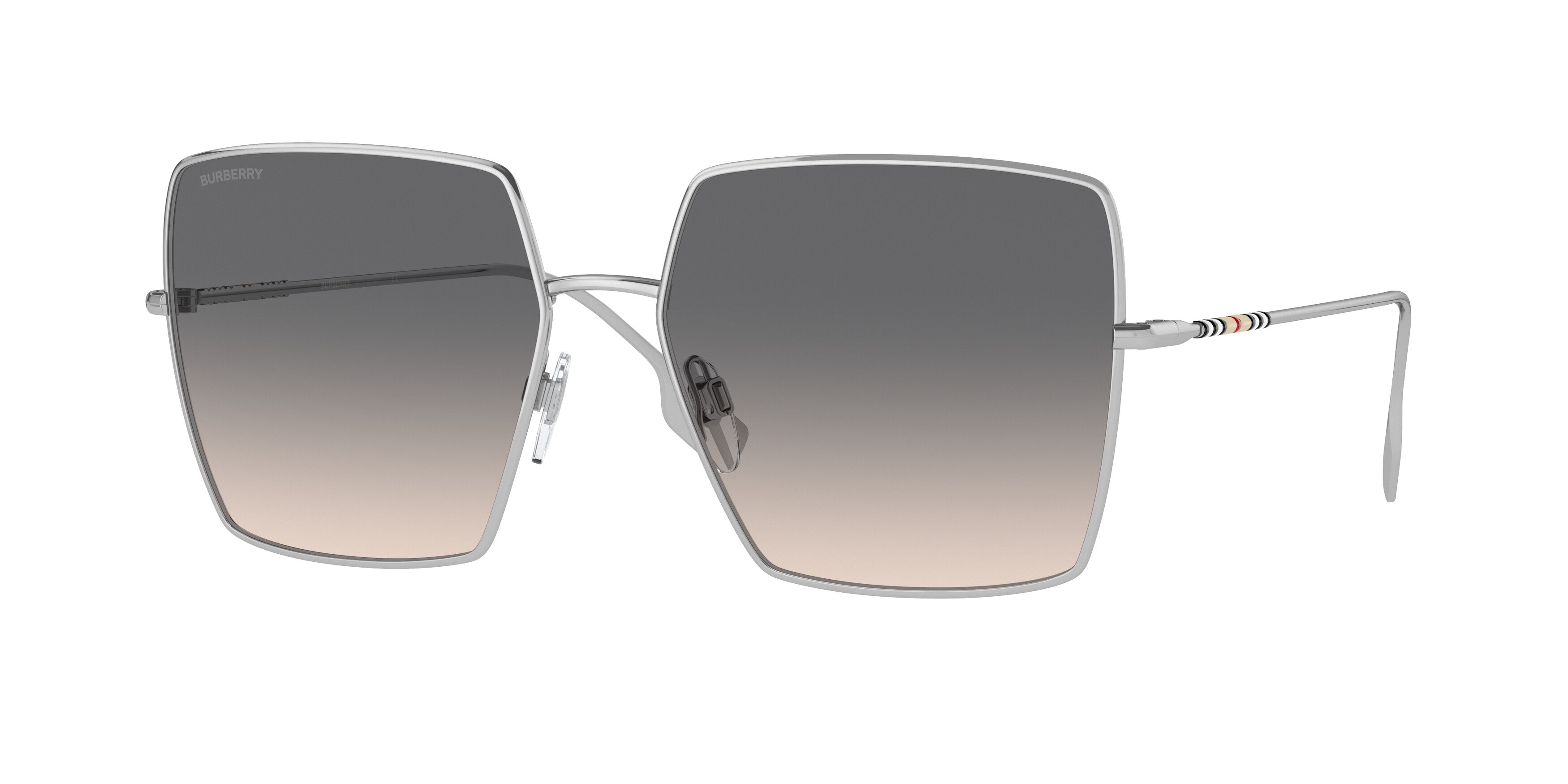 Burberry DAPHNE BE3133 Square Sunglasses  1005G9-Silver 58-140-16 - Color Map Silver