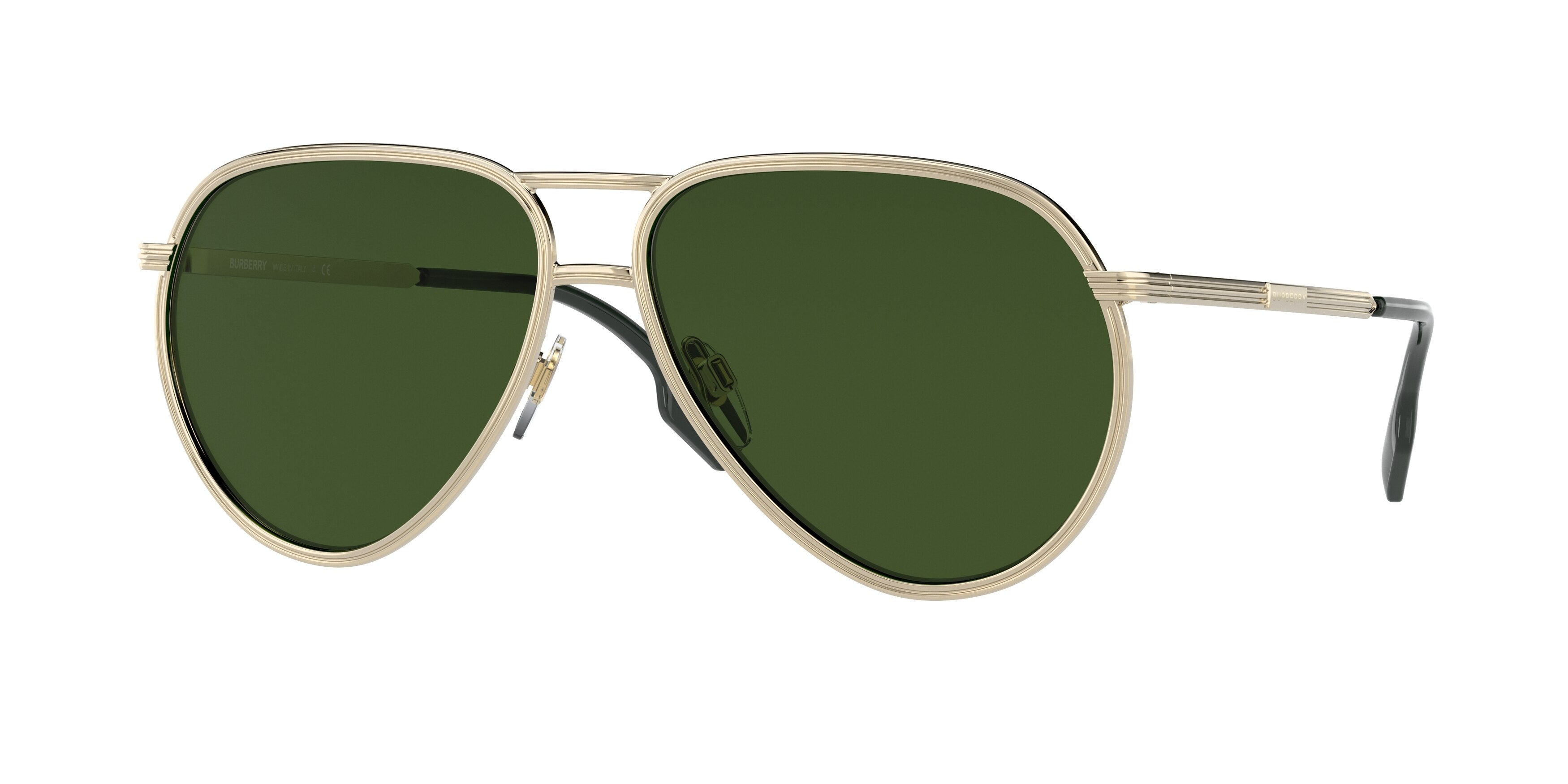 Burberry SCOTT BE3135 Pilot Sunglasses  110971-Light Gold 59-145-14 - Color Map Gold