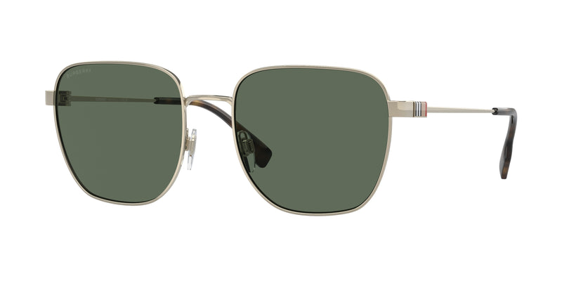 Burberry DREW BE3142 Square Sunglasses  110971-Light Gold 55-145-19 - Color Map Gold