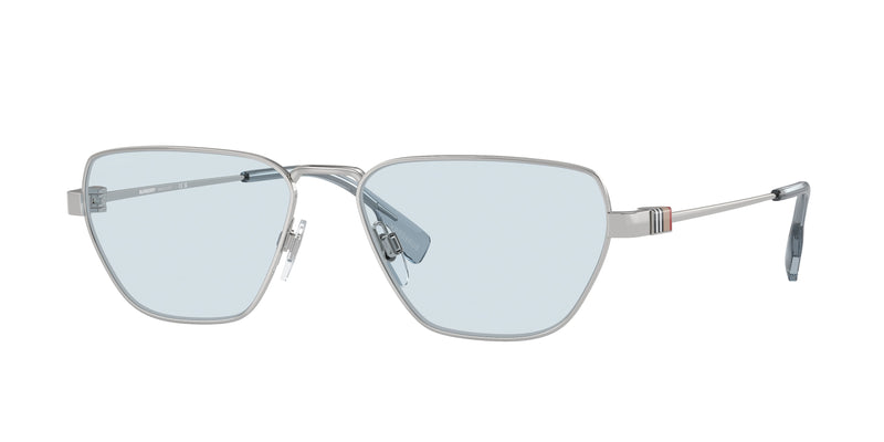Burberry BE3146 Irregular Sunglasses  100572-Silver 56-145-16 - Color Map Silver