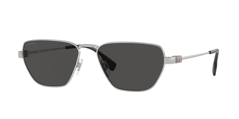 Burberry BE3146 Irregular Sunglasses  100587-Silver 56-145-16 - Color Map Silver
