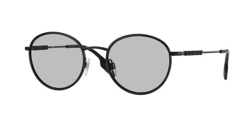 Burberry BE3148D Round Sunglasses  100187-Black 51-140-20 - Color Map Black