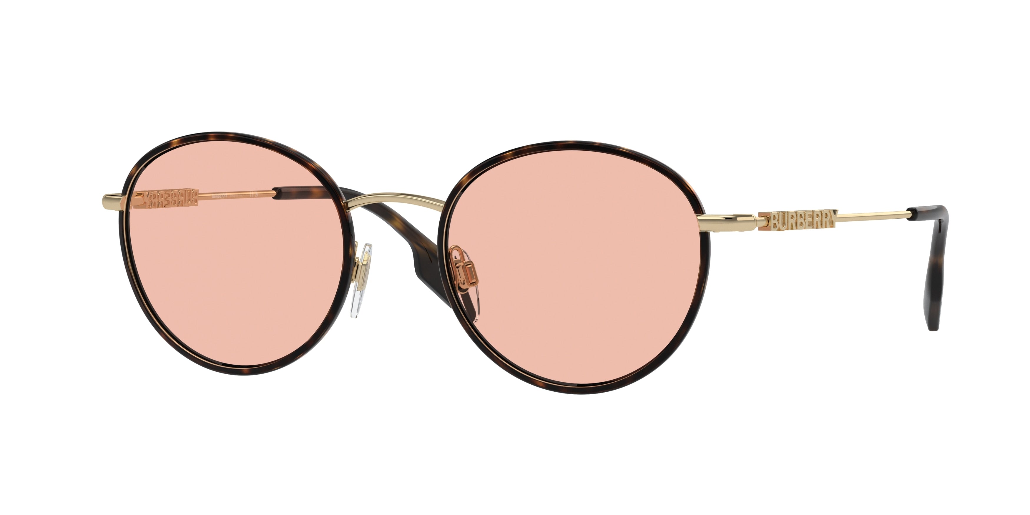 Burberry BE3148D Round Sunglasses  132284-Dark Havana 51-140-20 - Color Map Brown