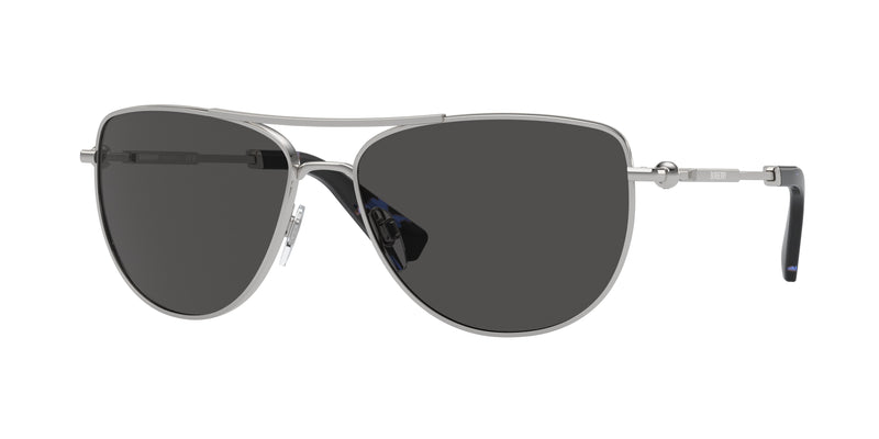 Burberry BE3149 Pilot Sunglasses  100587-Silver 60-140-15 - Color Map Silver
