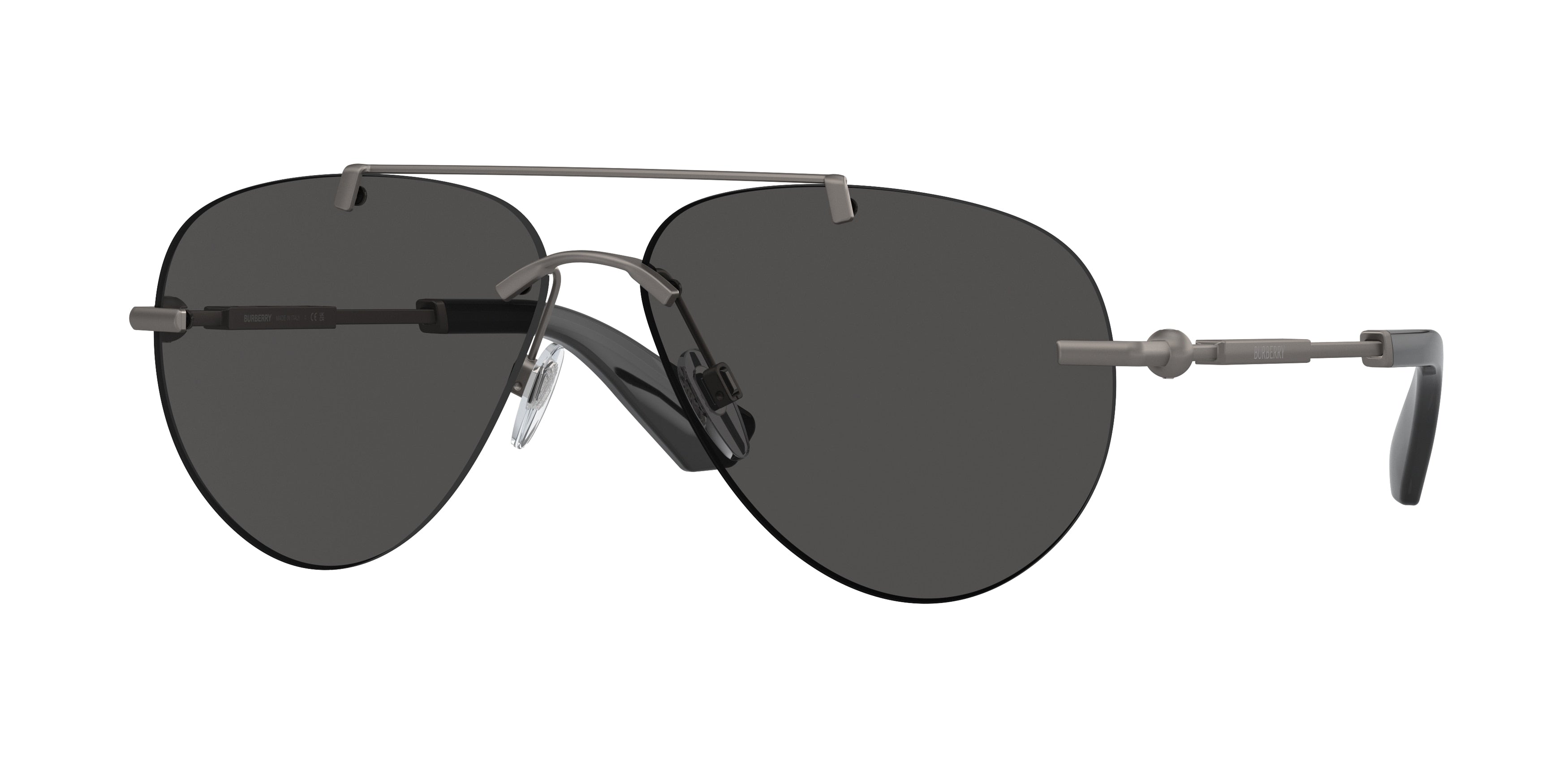 Burberry BE3151 Pilot Sunglasses  131687-Dark Grey 60-140-13 - Color Map Grey