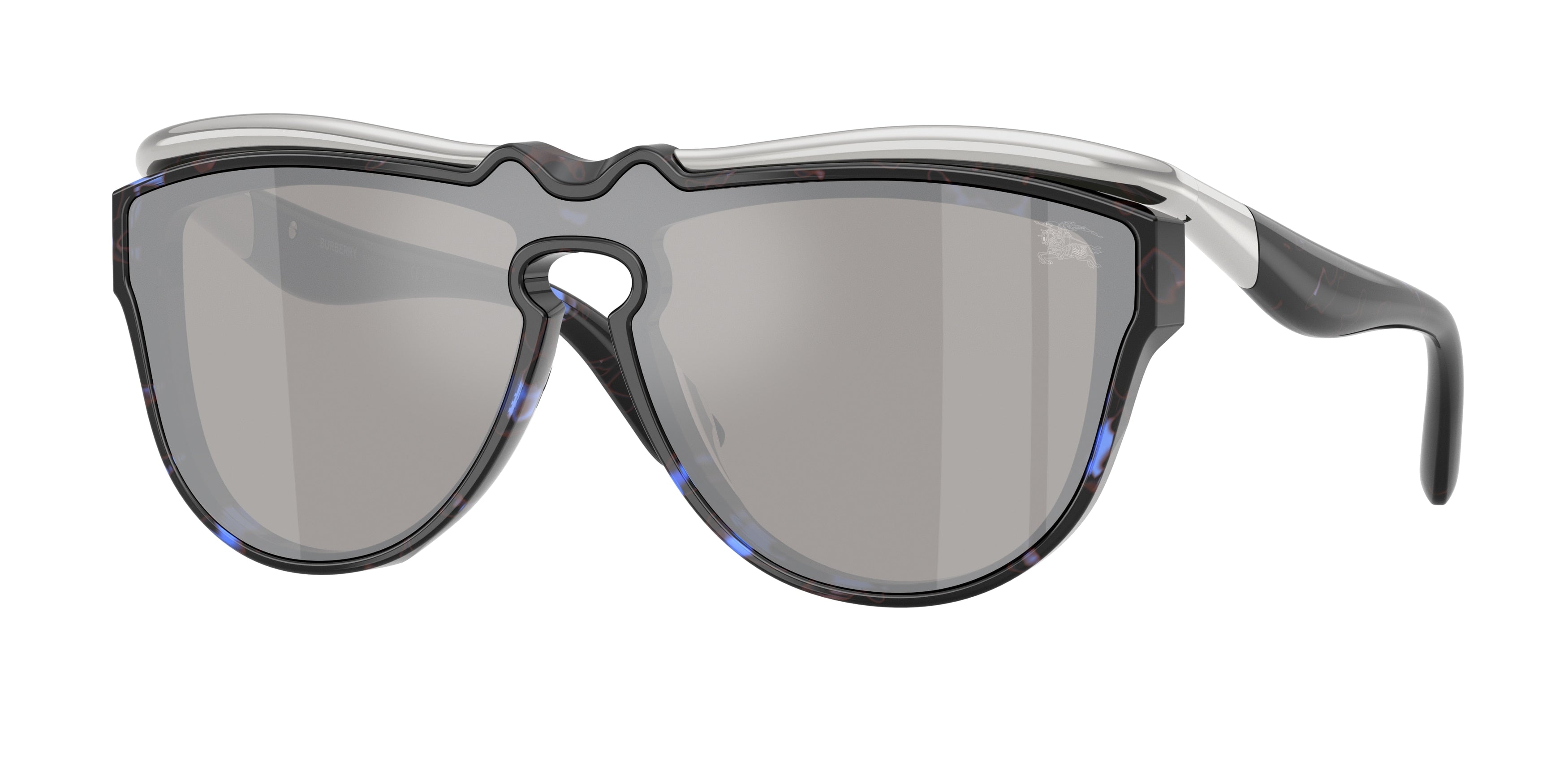 Burberry BE3162U Pilot Sunglasses  10056G-Blue Havana 0-145-139 - Color Map Blue