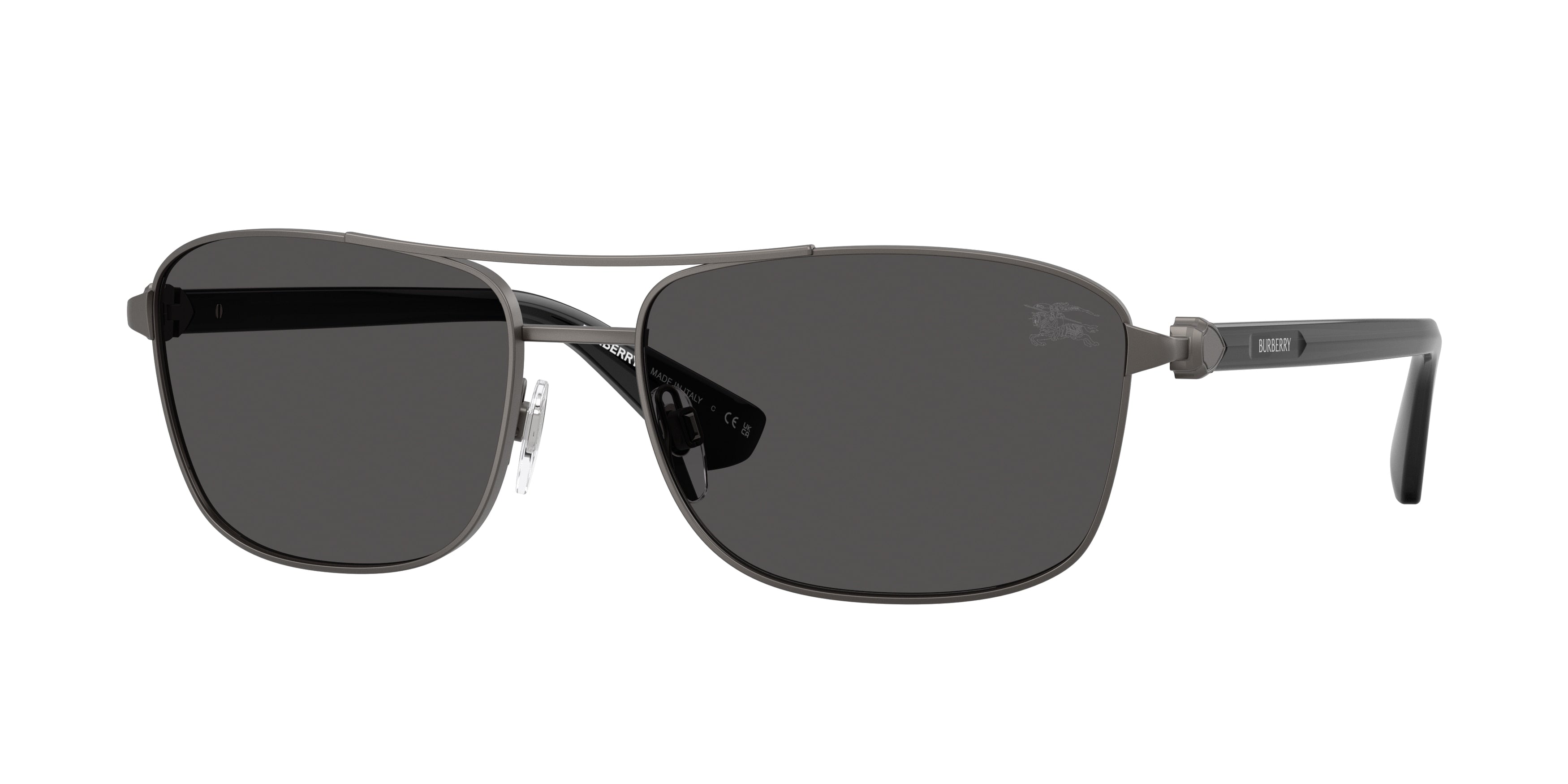 Burberry BE3163 Rectangle Sunglasses  131687-Matte Grey 60-140-17 - Color Map Grey