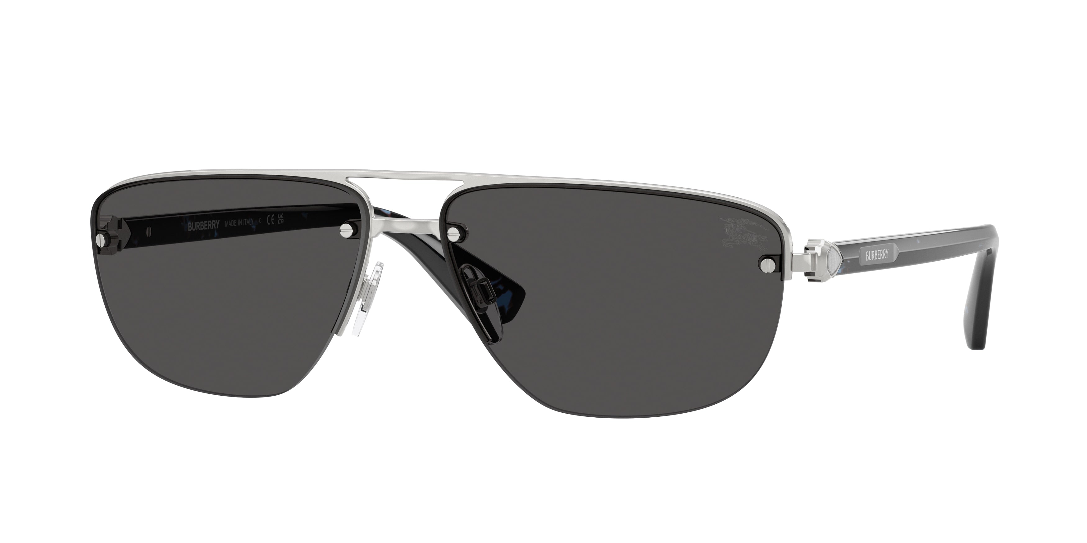 Burberry BE3164 Irregular Sunglasses  100587-Silver 63-140-15 - Color Map Silver