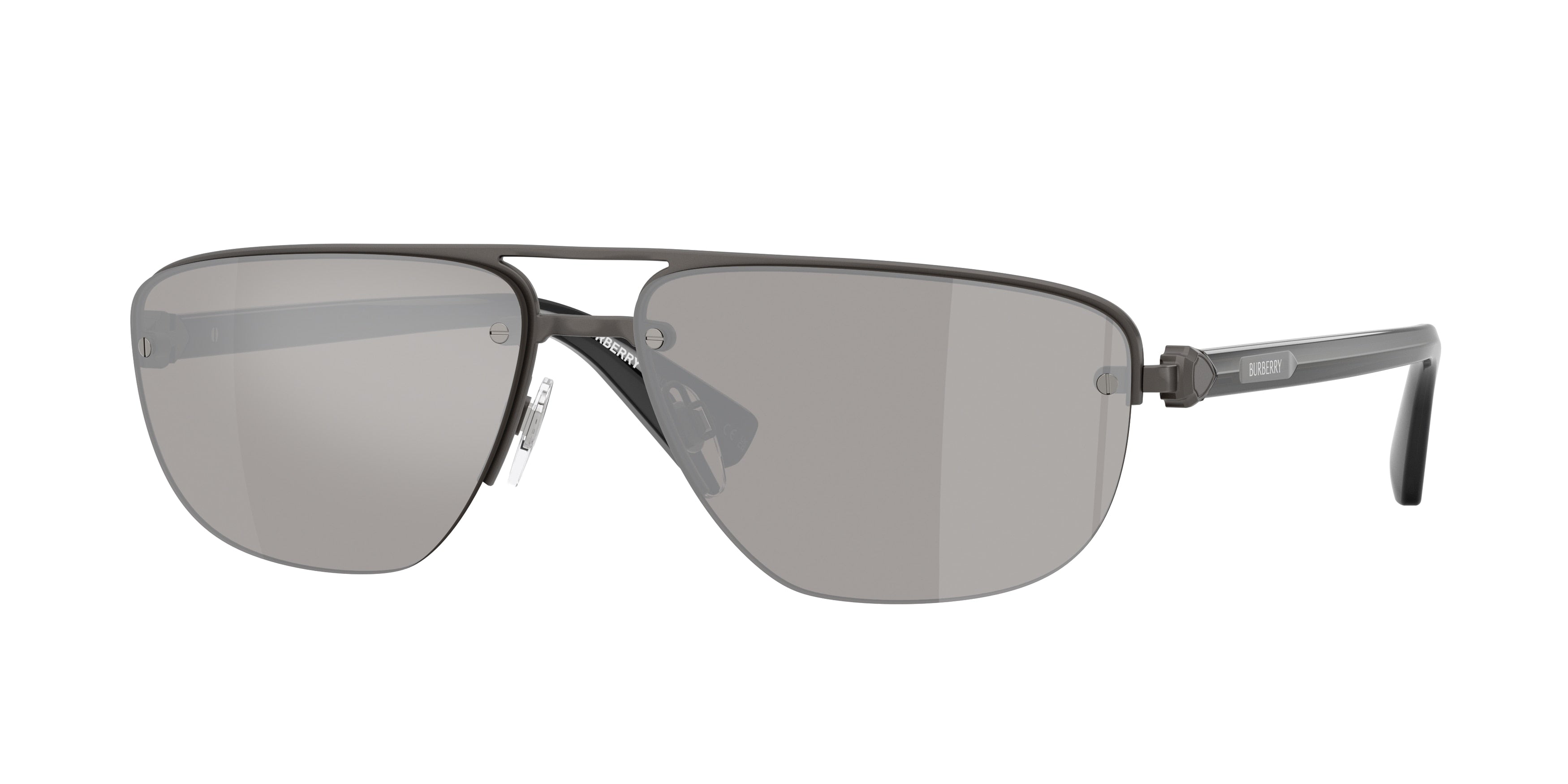 Burberry BE3164 Irregular Sunglasses  13166G-Matte Grey 63-140-15 - Color Map Grey