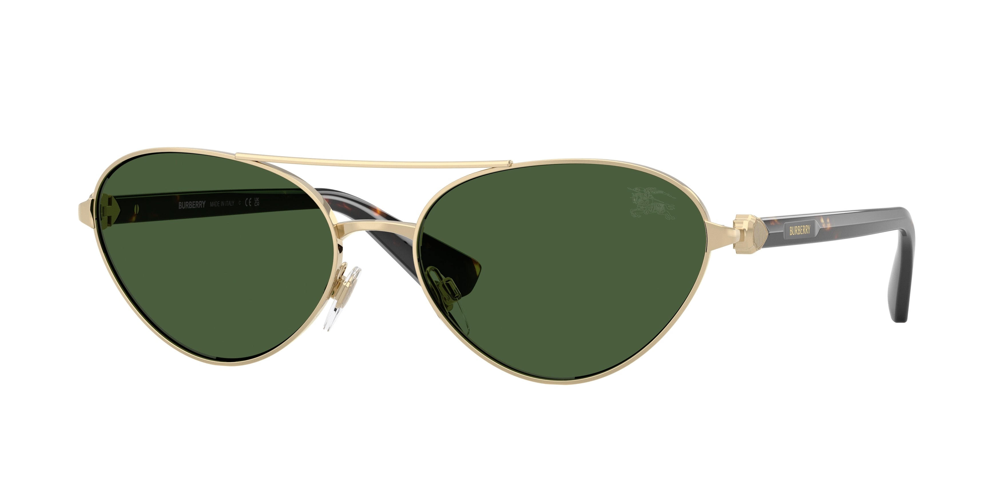 Burberry BE3165 Irregular Sunglasses  110971-Light Gold 58-140-17 - Color Map Gold