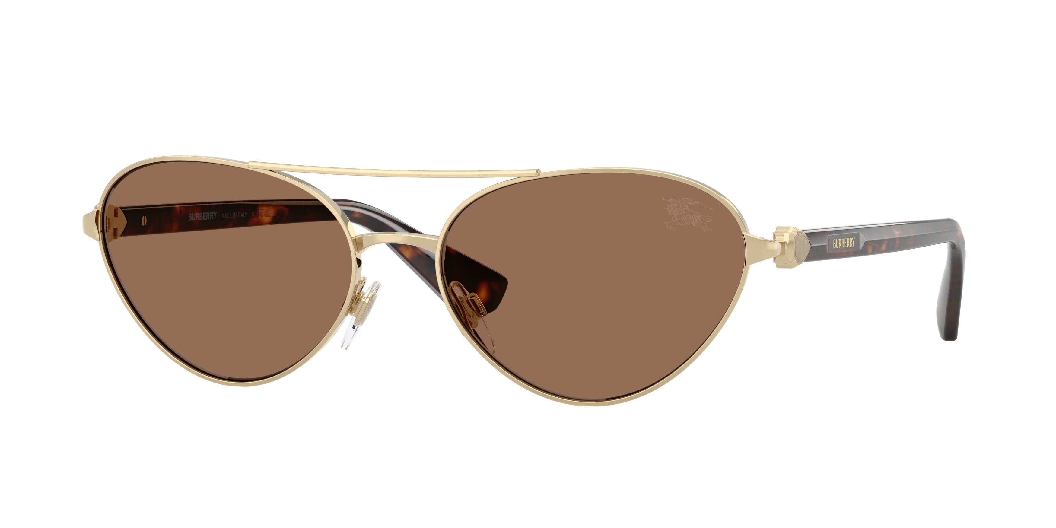 Burberry BE3165 Irregular Sunglasses  110973-Light Gold 58-140-17 - Color Map Gold