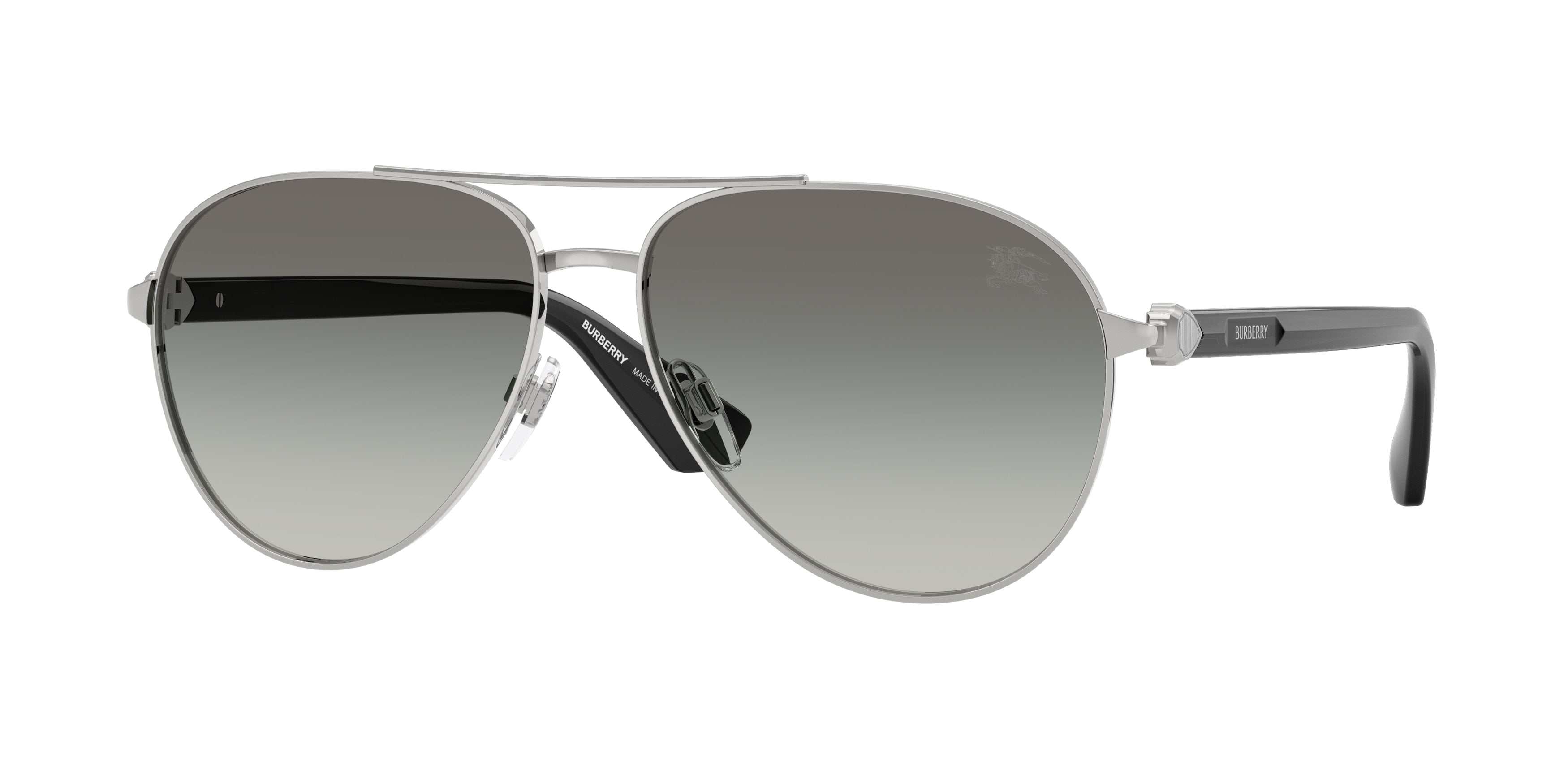 Burberry BE3167 Pilot Sunglasses  100511-Silver 59-140-14 - Color Map Silver