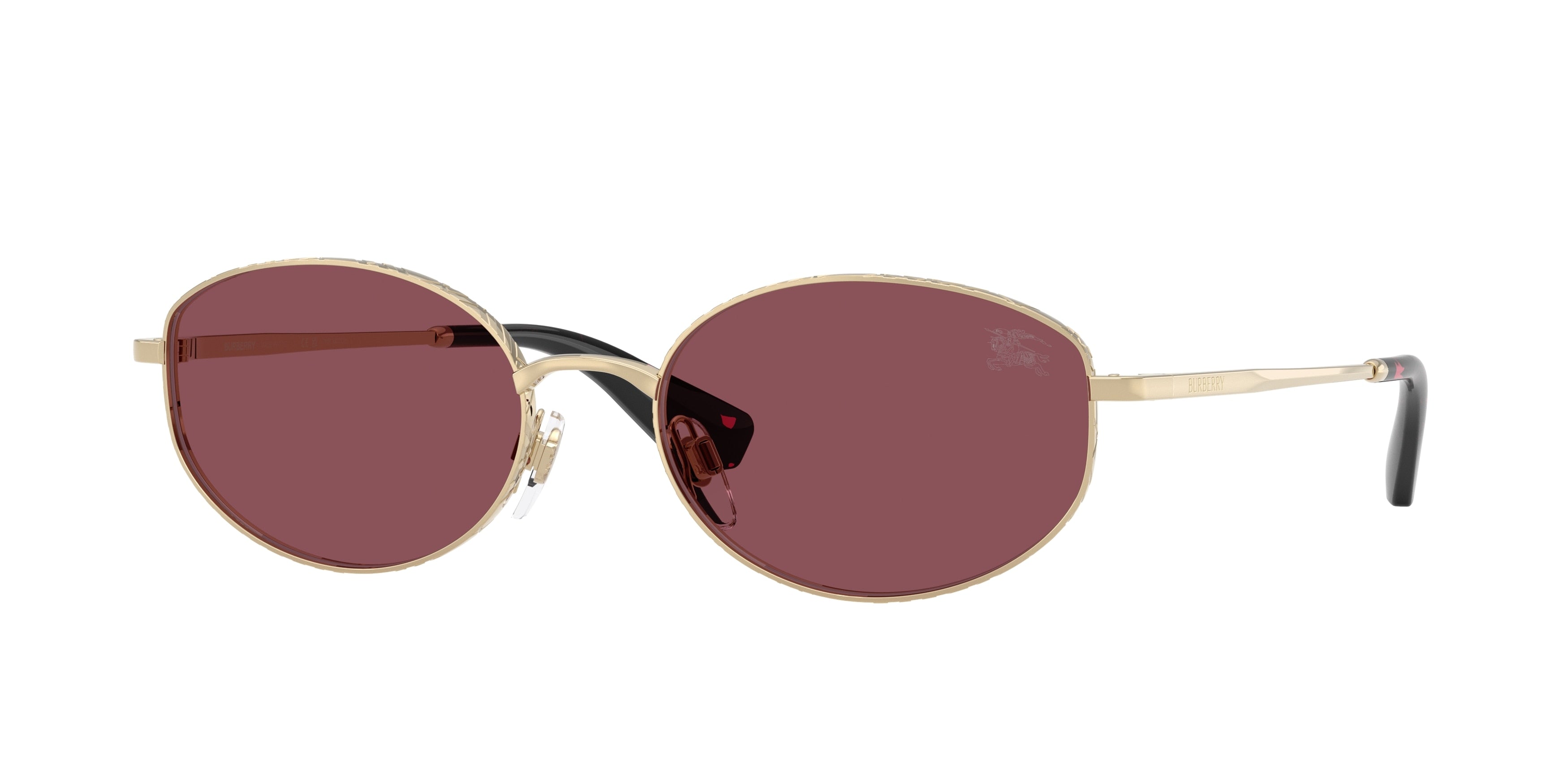 Burberry BE3169 Oval Sunglasses  11095Q-Light Gold 55-140-18 - Color Map Gold