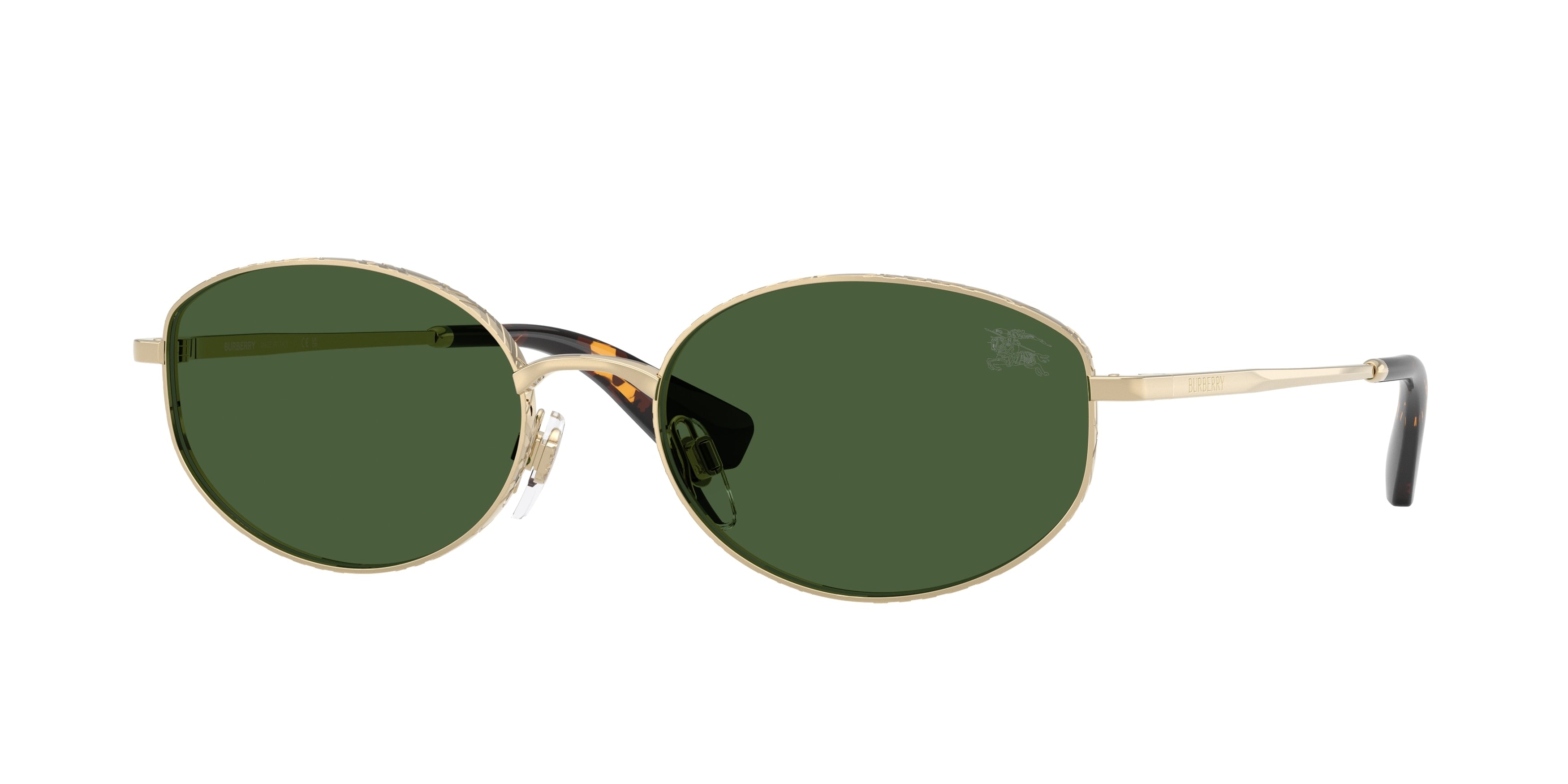 Burberry BE3169 Oval Sunglasses  110971-Light Gold 55-140-18 - Color Map Gold
