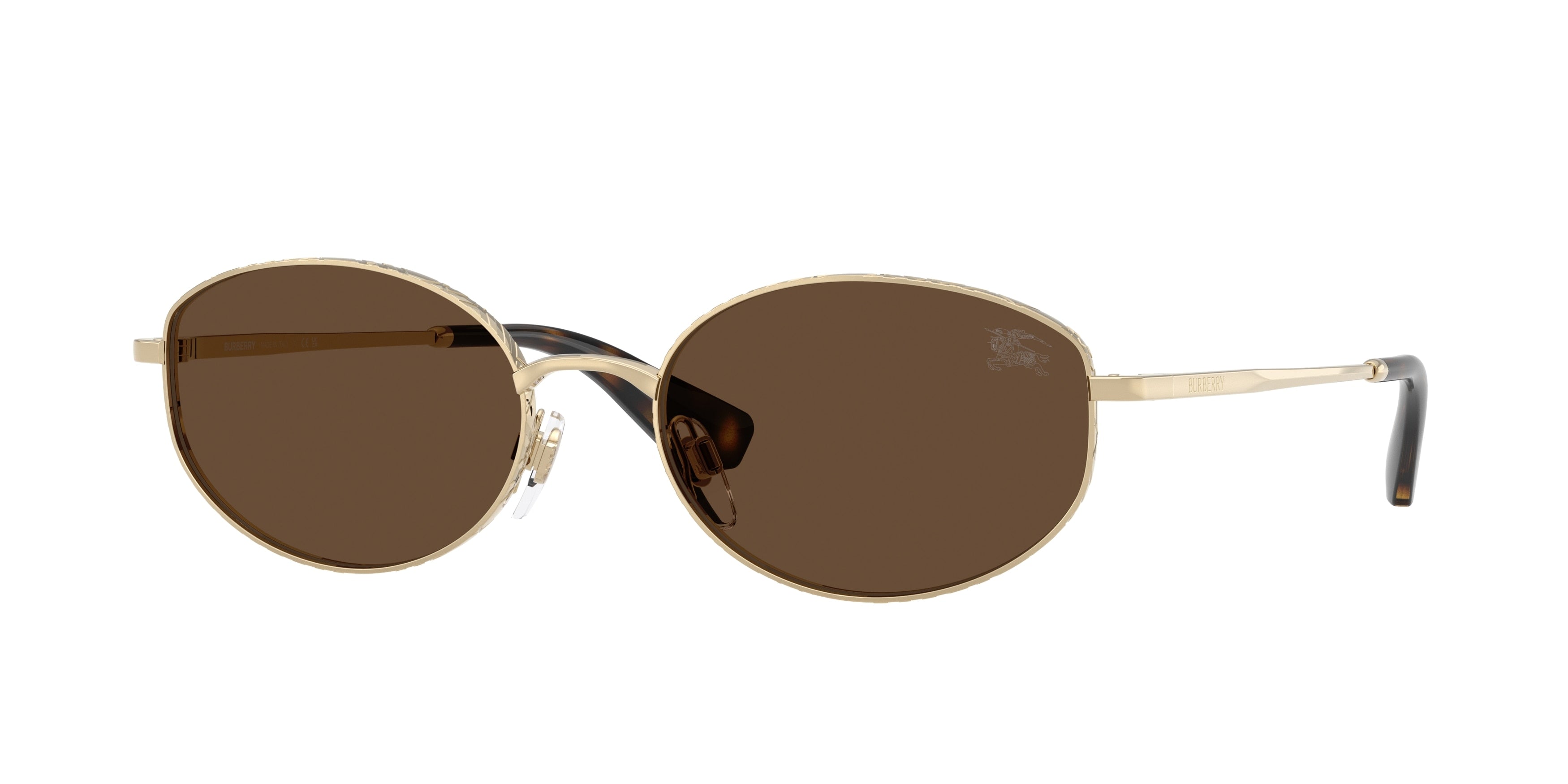 Burberry BE3169 Oval Sunglasses  110973-Light Gold 55-140-18 - Color Map Gold