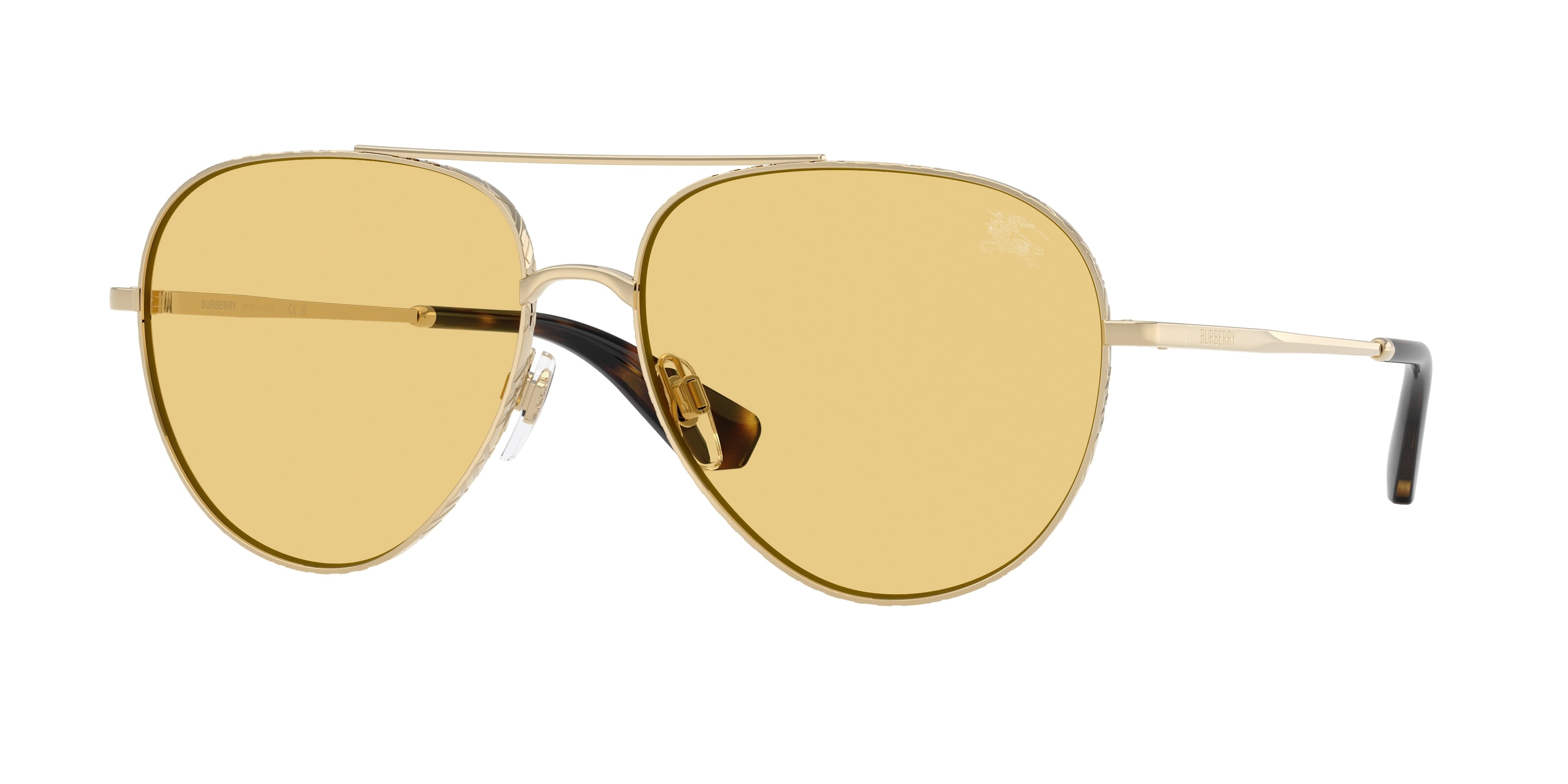 Burberry BE3172 Pilot Sunglasses  110985-Light Gold 59-145-15 - Color Map Gold