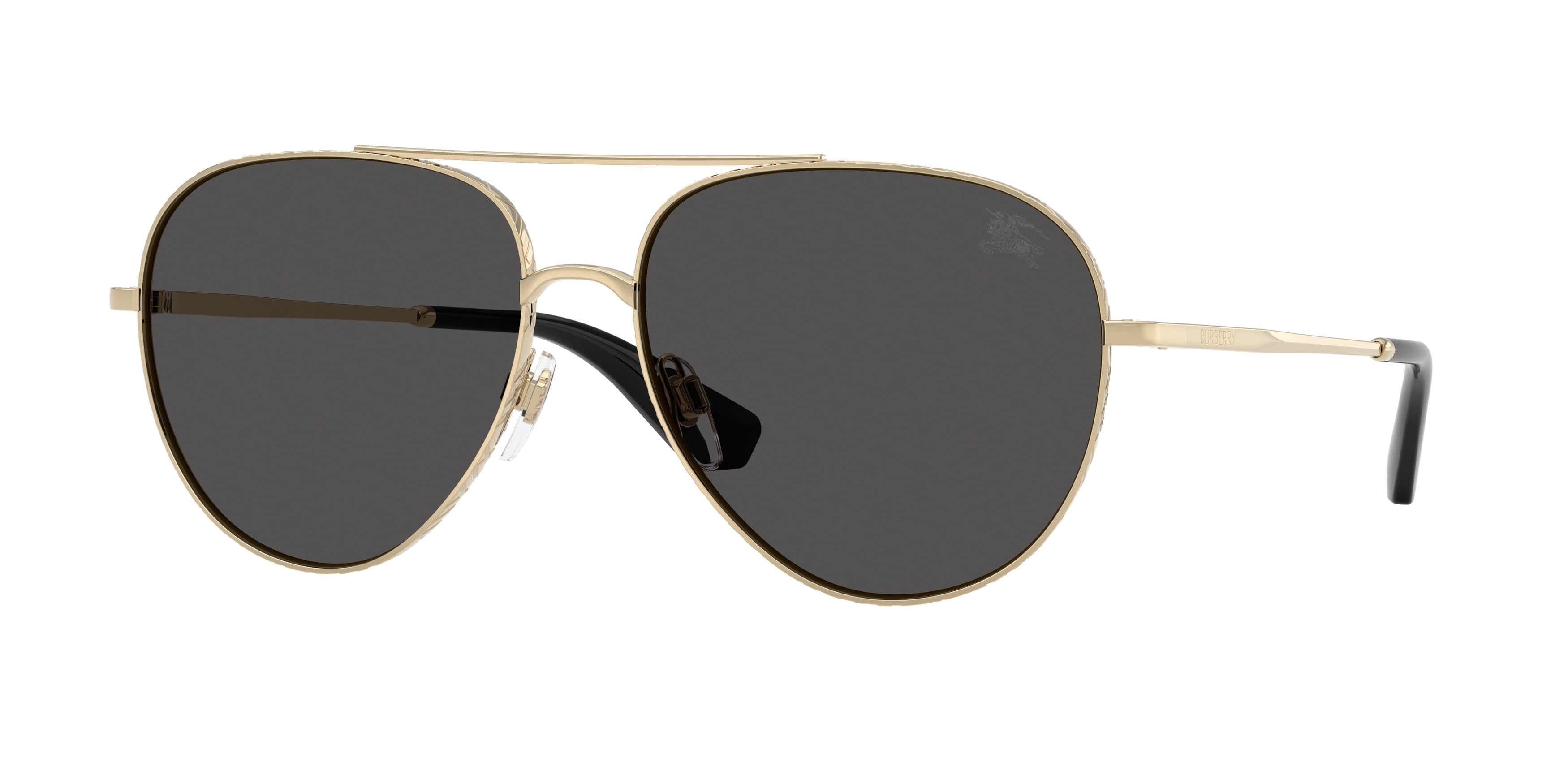 Burberry BE3172 Pilot Sunglasses  110987-Light Gold 59-145-15 - Color Map Gold