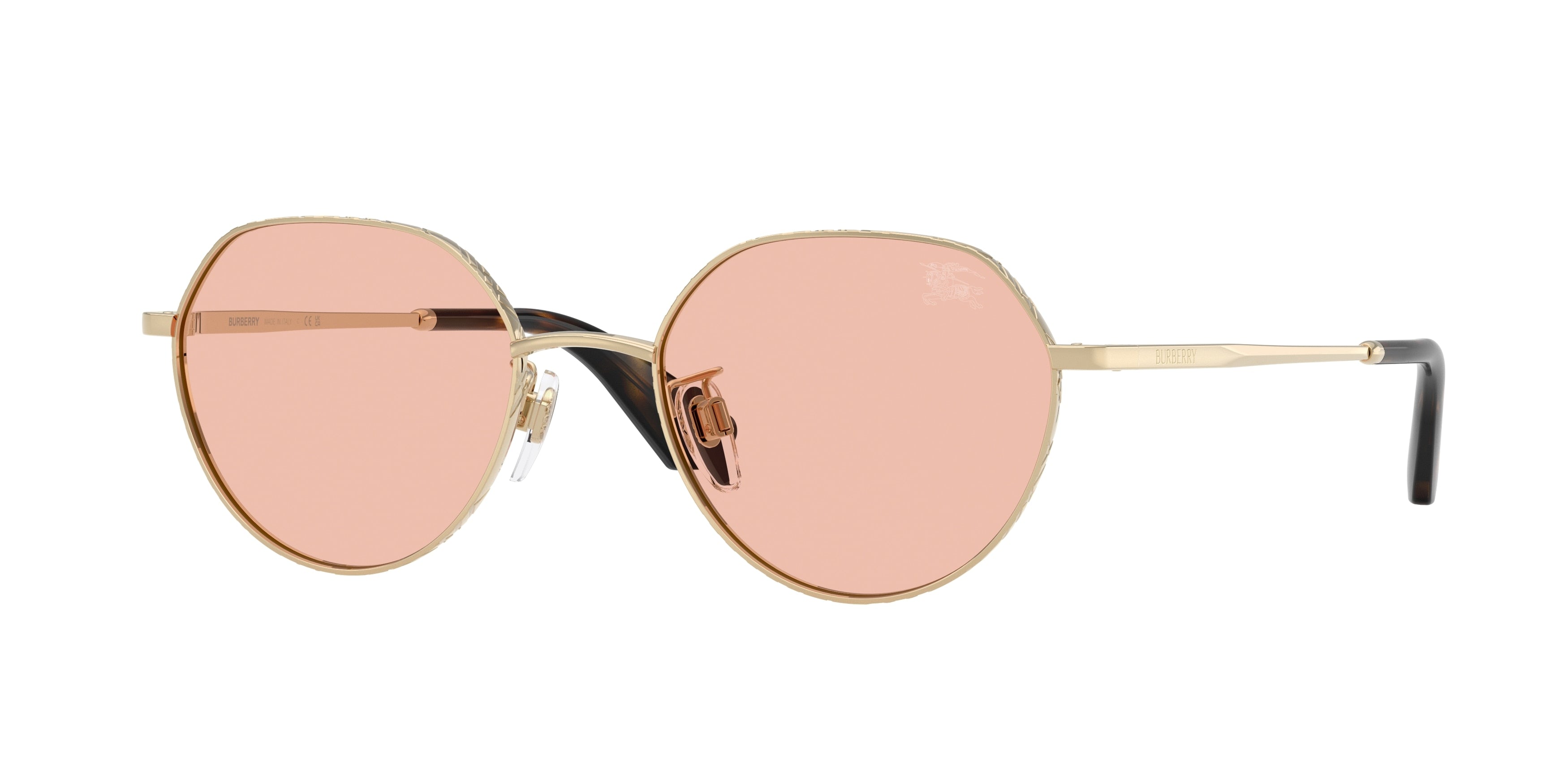 Burberry BE3173D Round Sunglasses  110984-Light Gold 51-145-19 - Color Map Gold