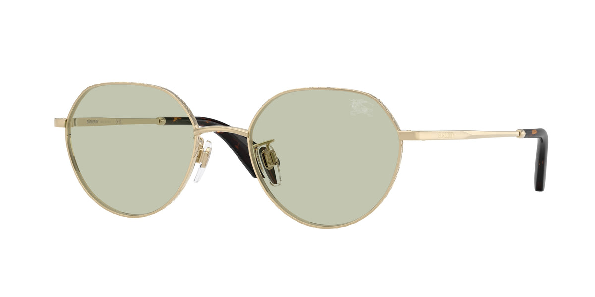 Burberry BE3173D Round Sunglasses  1109/2-Light Gold 51-145-19 - Color Map Gold