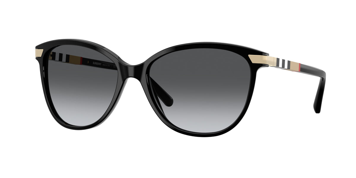 Burberry BE4216 Cat Eye Sunglasses  3001T3-Black 57-140-16 - Color Map Black