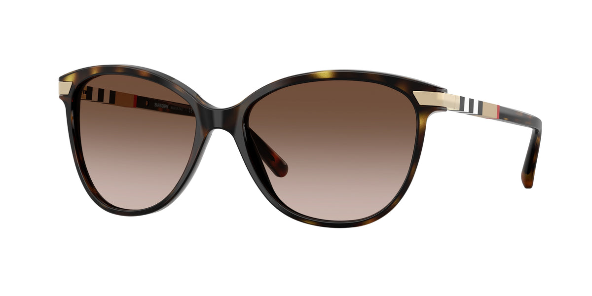 Burberry BE4216 Cat Eye Sunglasses  300213-Dark Havana 57-140-16 - Color Map Brown
