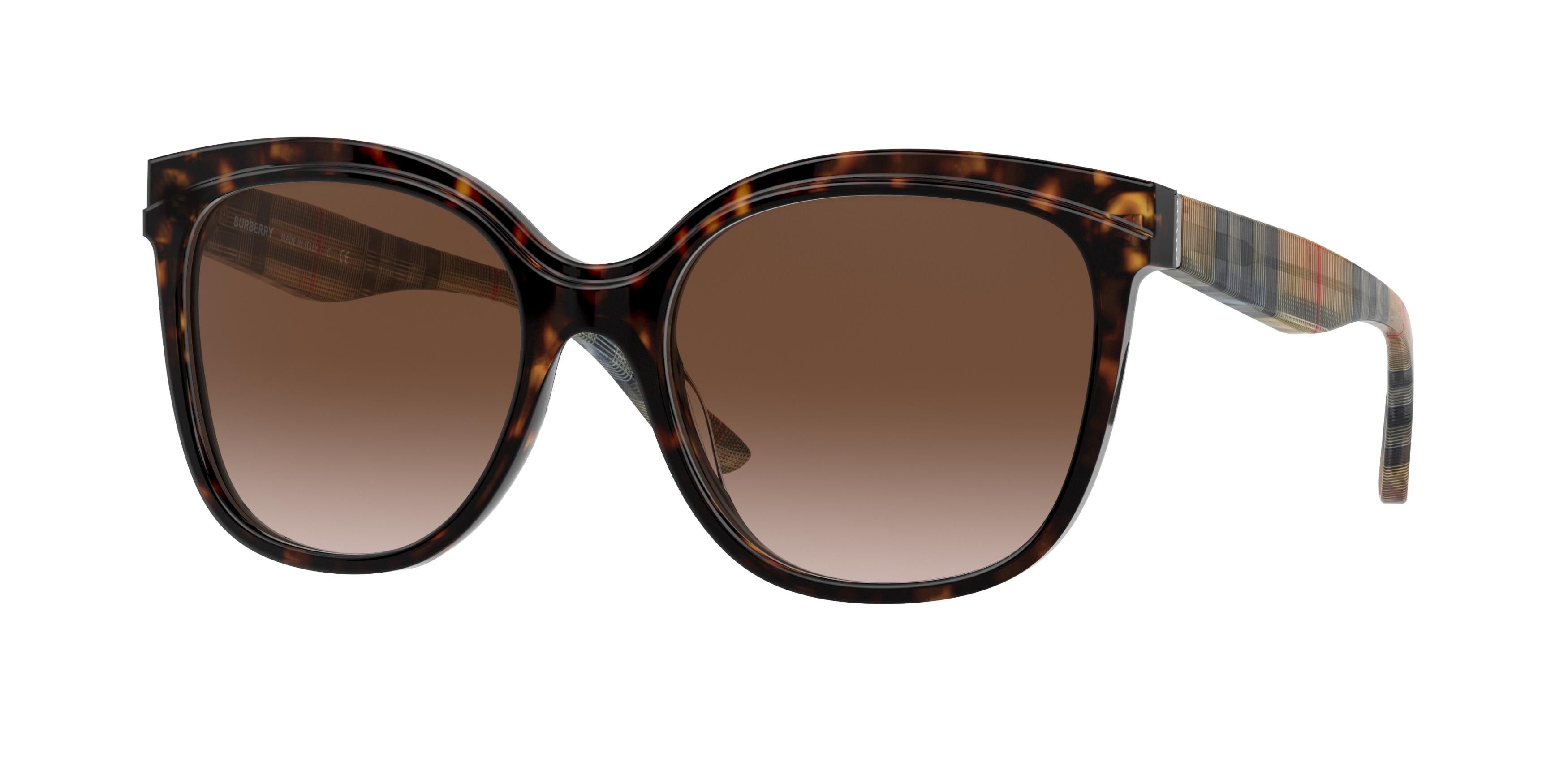 Burberry BE4270F Butterfly Sunglasses  390313-Dark Havana 55-140-18 - Color Map Brown