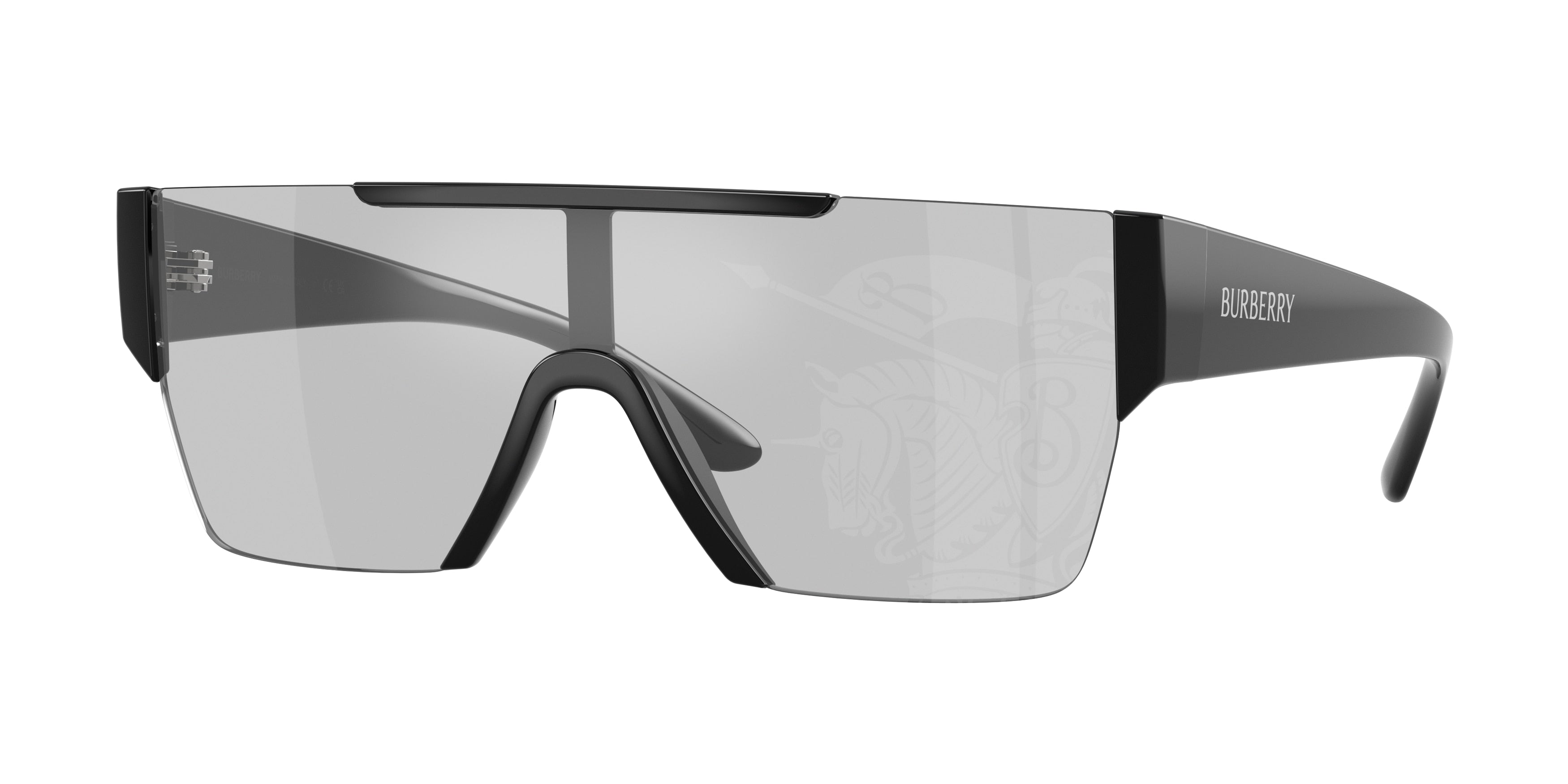 Burberry BE4291 Rectangle Sunglasses  300169-Black 38-140-138 - Color Map Black