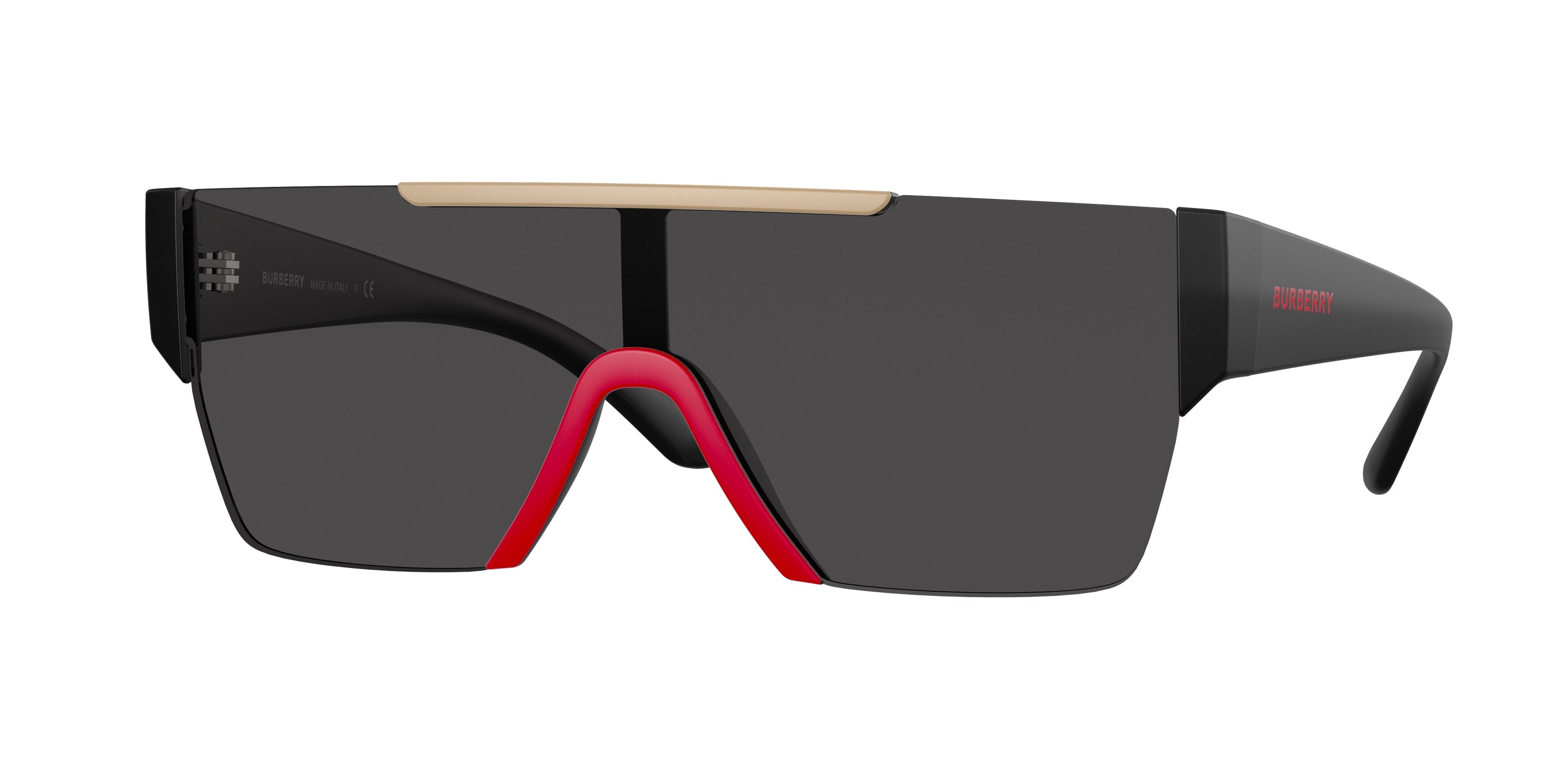 Burberry BE4291 Rectangle Sunglasses  396487-Black 38-140-138 - Color Map Black