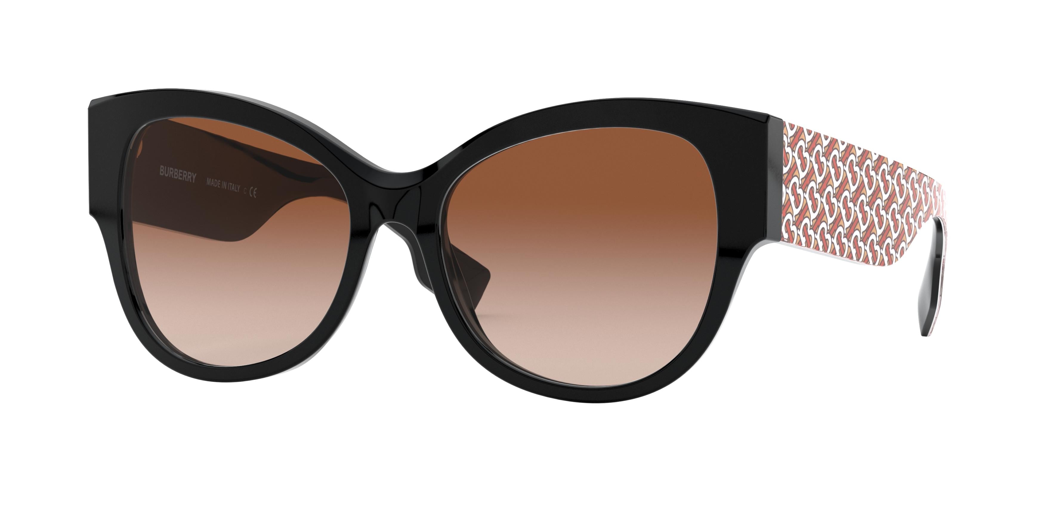 Burberry BE4294 Butterfly Sunglasses  382013-Black 54-140-17 - Color Map Black