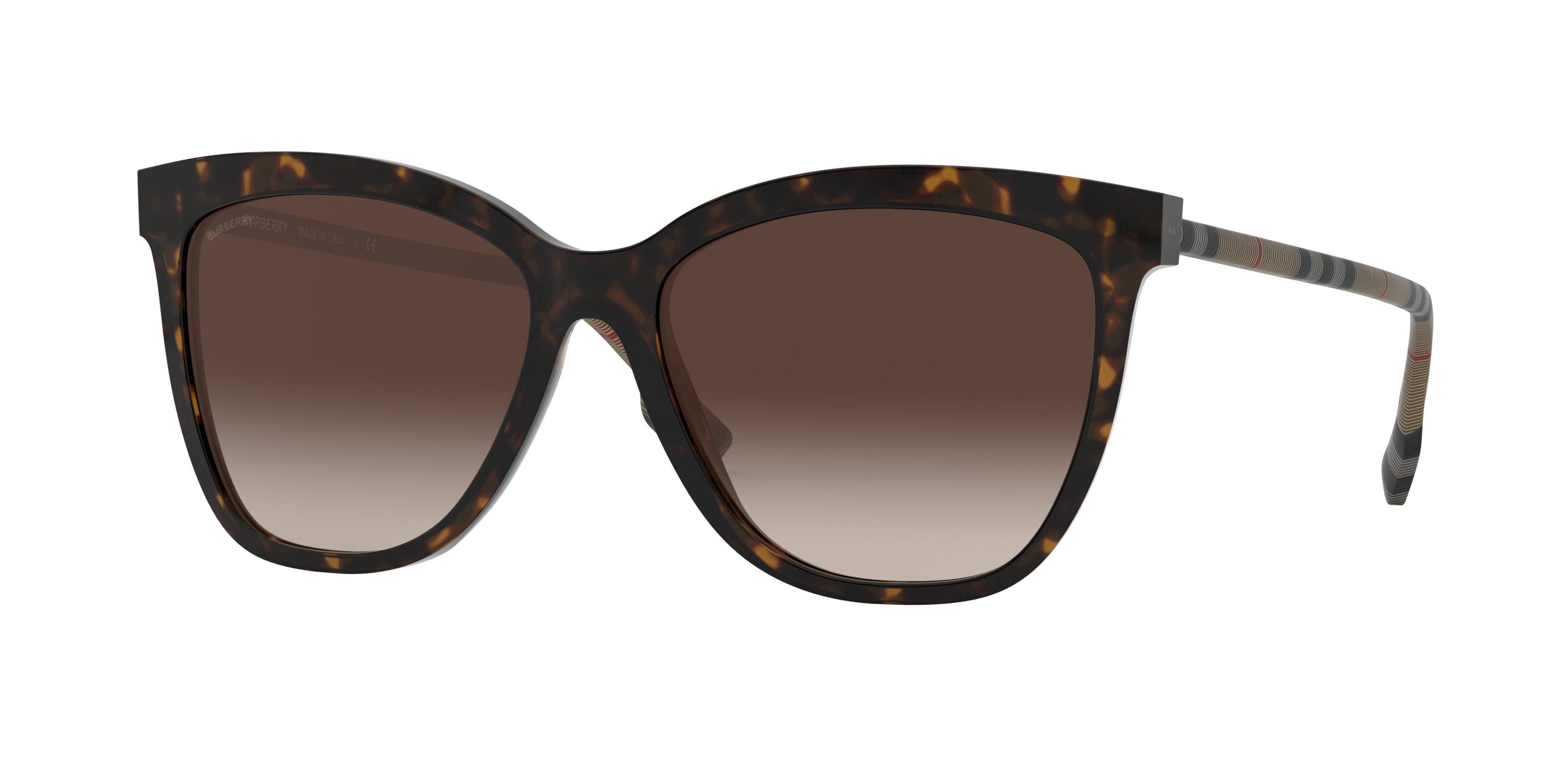 Burberry CLARE BE4308 Square Sunglasses  385413-Dark Havana 56-140-16 - Color Map Brown