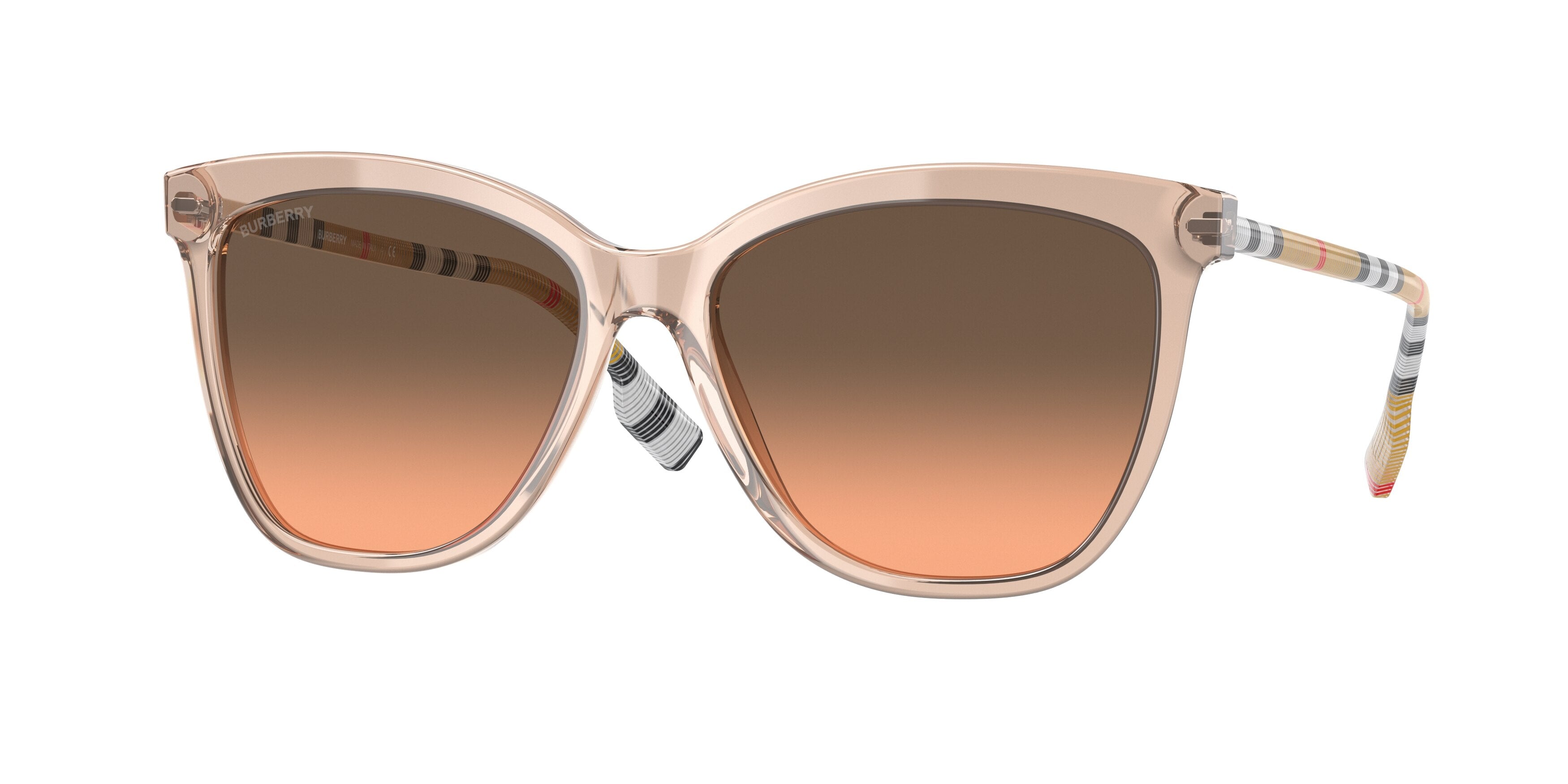 Burberry CLARE BE4308 Square Sunglasses  400618-Peach 56-140-16 - Color Map Pink