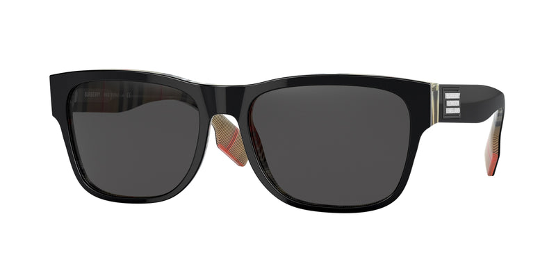 Burberry CARTER BE4309 Square Sunglasses  383887-Black 57-145-17 - Color Map Black