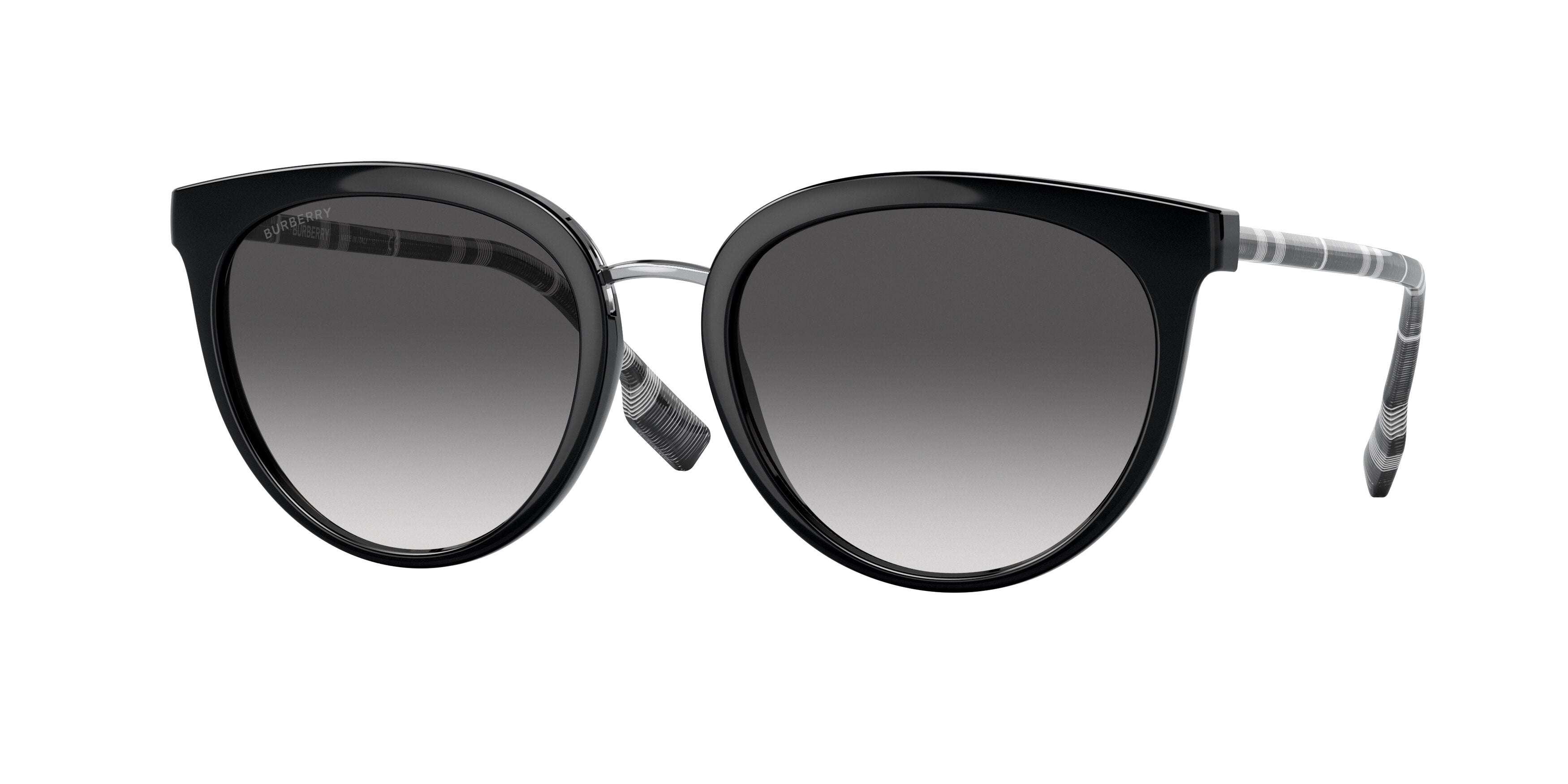 Burberry WILLOW BE4316F Phantos Sunglasses  40078G-Black 57-145-19 - Color Map Black