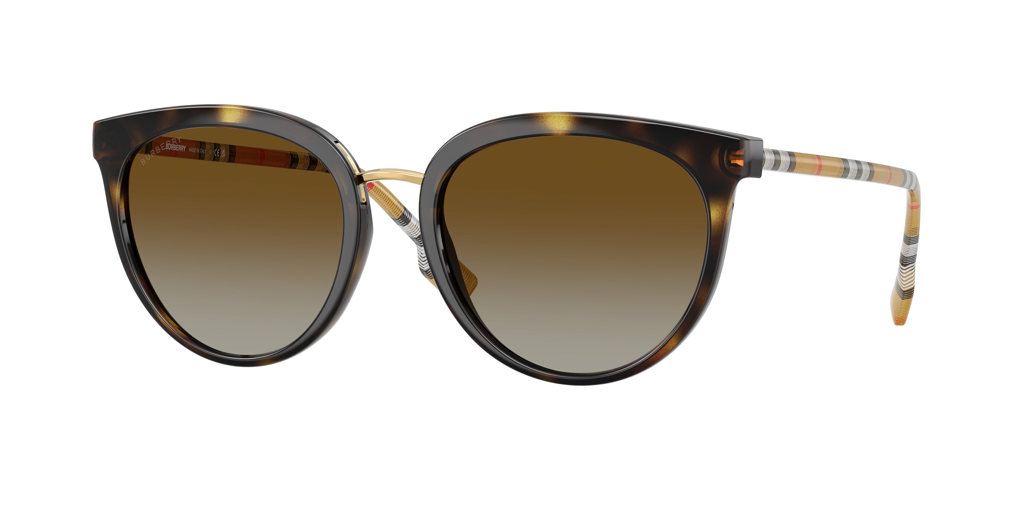Burberry WILLOW BE4316 Phantos Sunglasses  3854T5-Dark Havana 54-140-19 - Color Map Brown