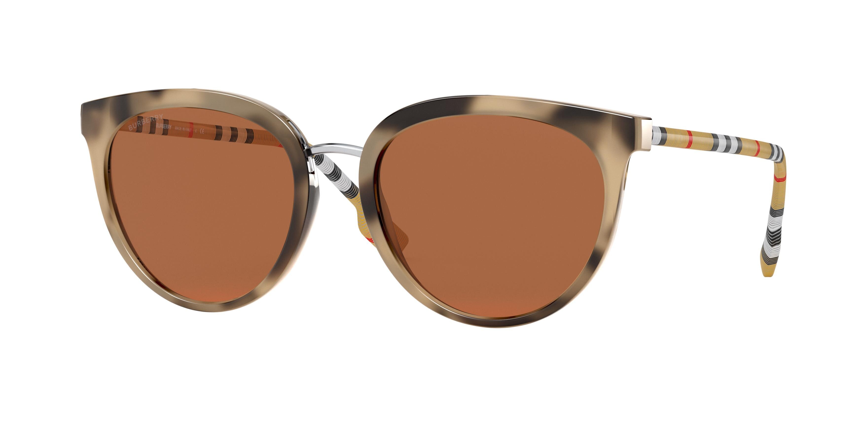 Burberry WILLOW BE4316 Phantos Sunglasses  388773-Spotted Horn 54-140-19 - Color Map Brown
