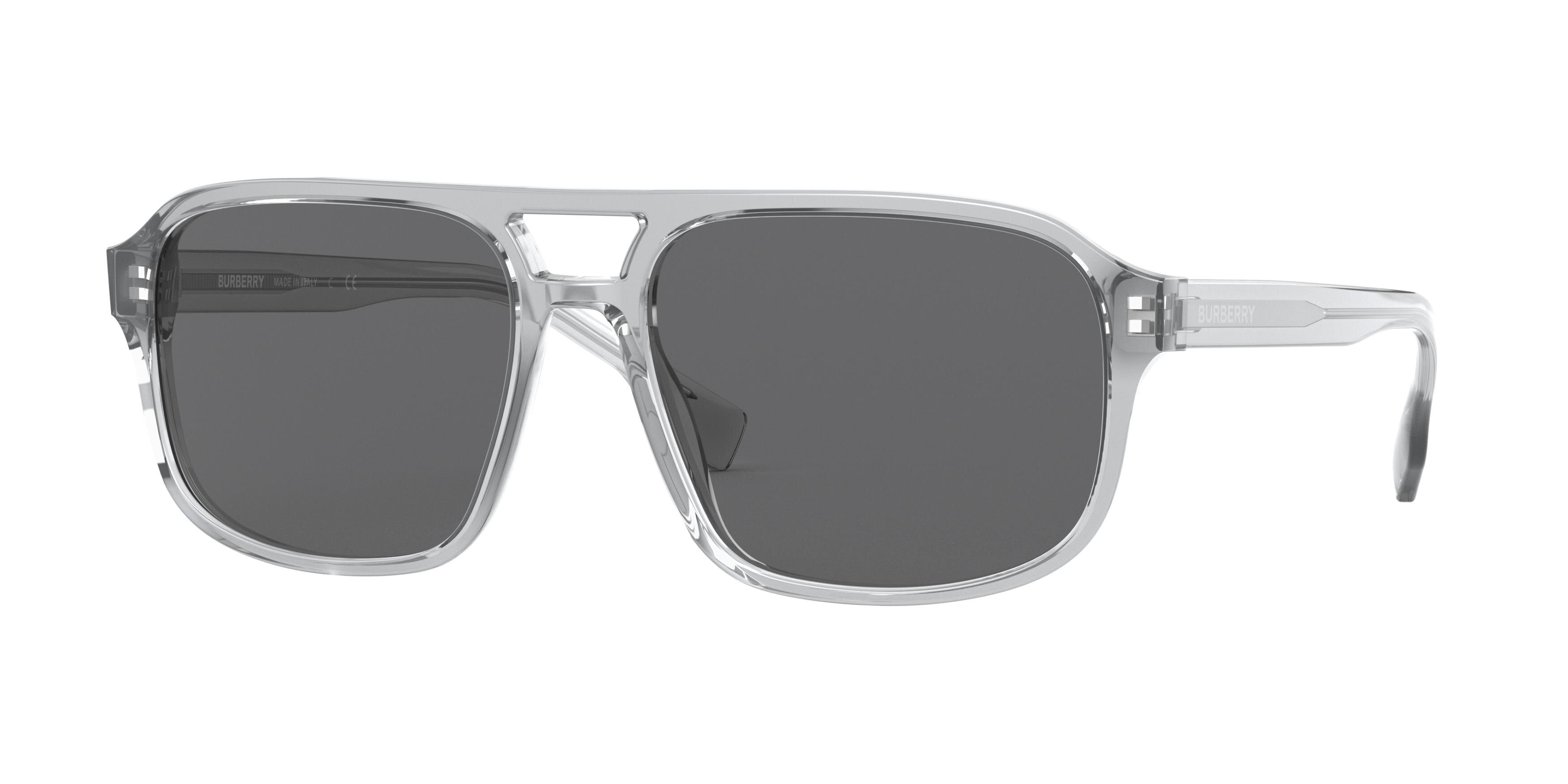 Burberry FRANCIS BE4320 Square Sunglasses  302887-Transparent Grey 58-145-17 - Color Map Grey