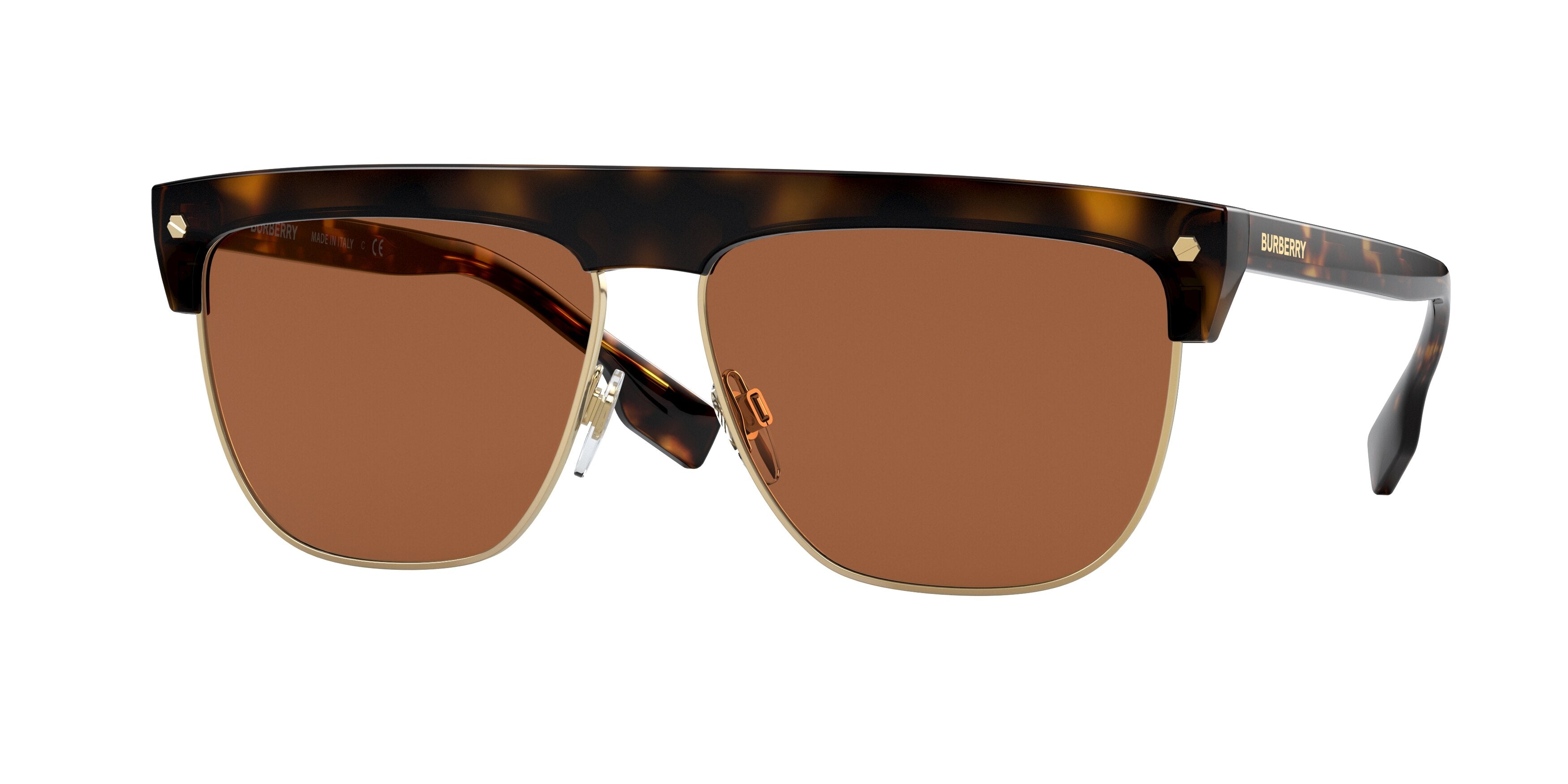 Burberry WILLIAM BE4325 Square Sunglasses  300273-Dark Havana 59-145-14 - Color Map Brown