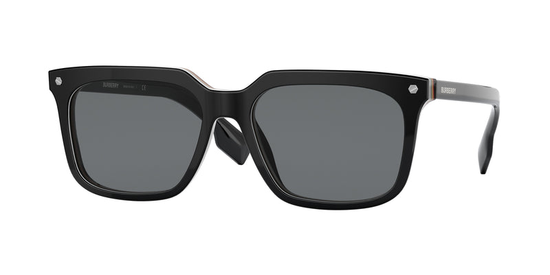 Burberry CARNABY BE4337 Square Sunglasses  379887-Black 56-145-17 - Color Map Black